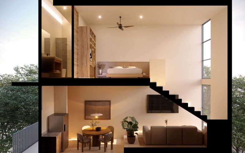 Loft, two floors, double height, for sale, Zona Norte, M&eacute;rida