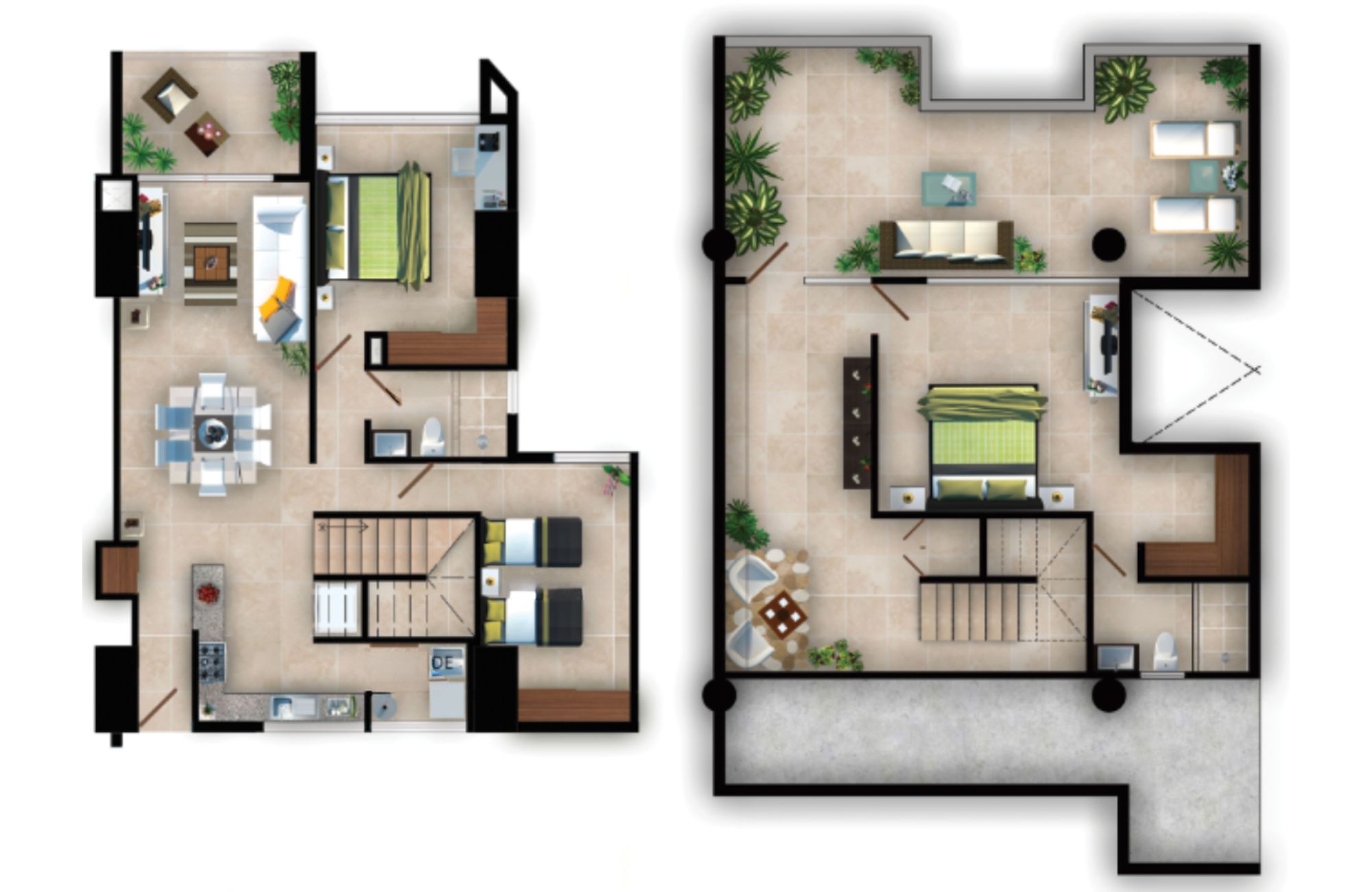 Penthouse 50 meters from the sea, smart home system, gym, kids club, pool, grill, for sale Costa Mujeres Cancun.