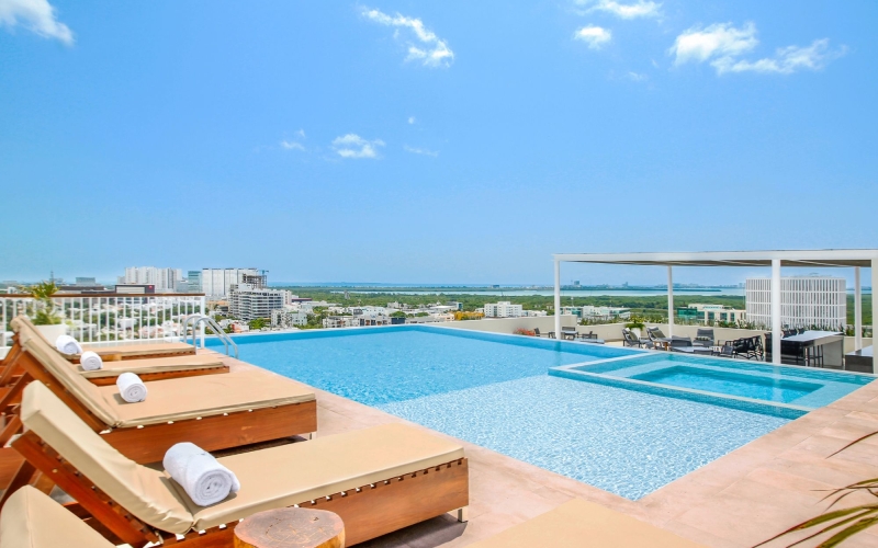 Condo with terrace, Paddle, pet park, adults and family pool, for sale, Zona Las Am&eacute;ricas, Canc&uacute;n