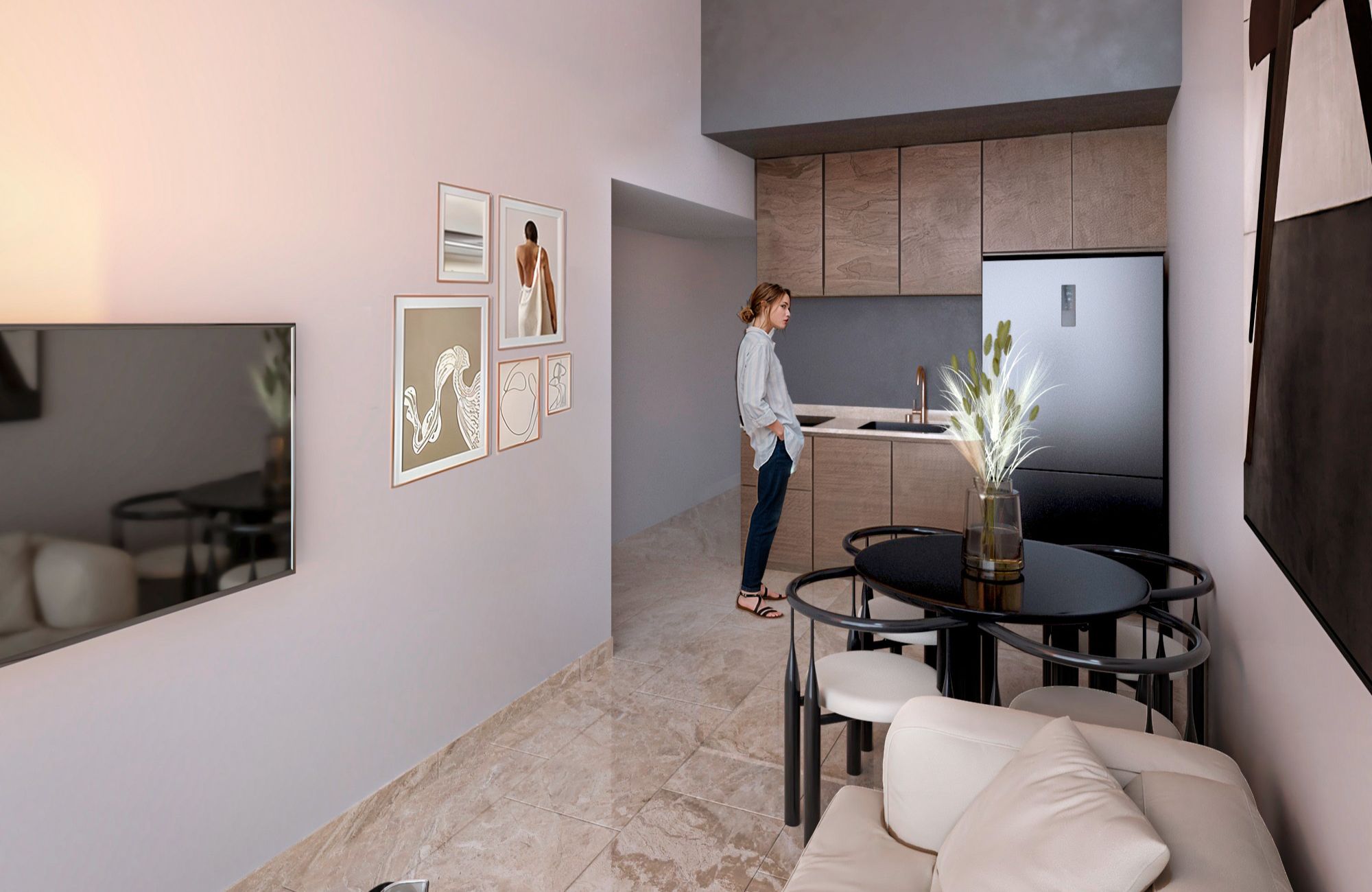 Apartment with rooftop, pool, barbecue area, business center, concierge, Villas La Hacienda for sale, Merida North Zone