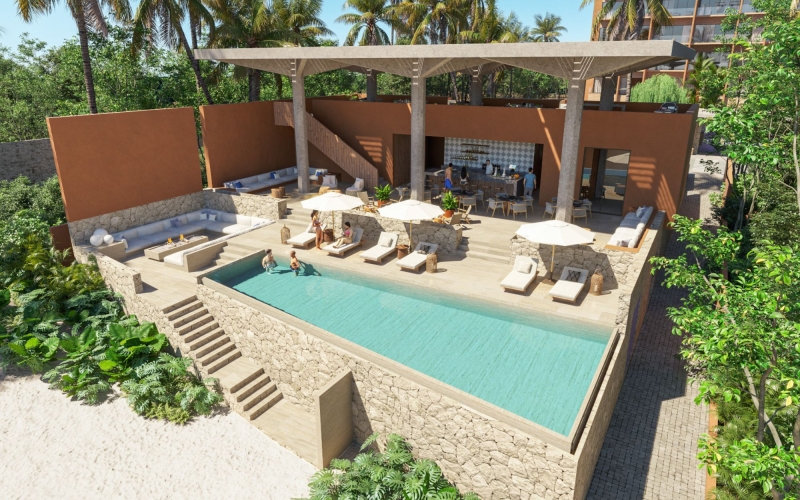 Beachfront condo with pool, in Costa Mujeres, Canc&uacute;n