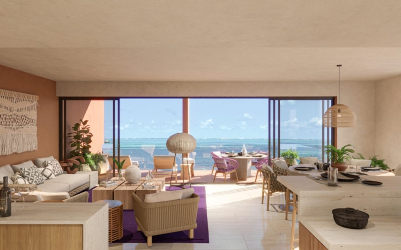 Beachfront condominium with beach club, in Costa Mujeres, Canc&uacute;n