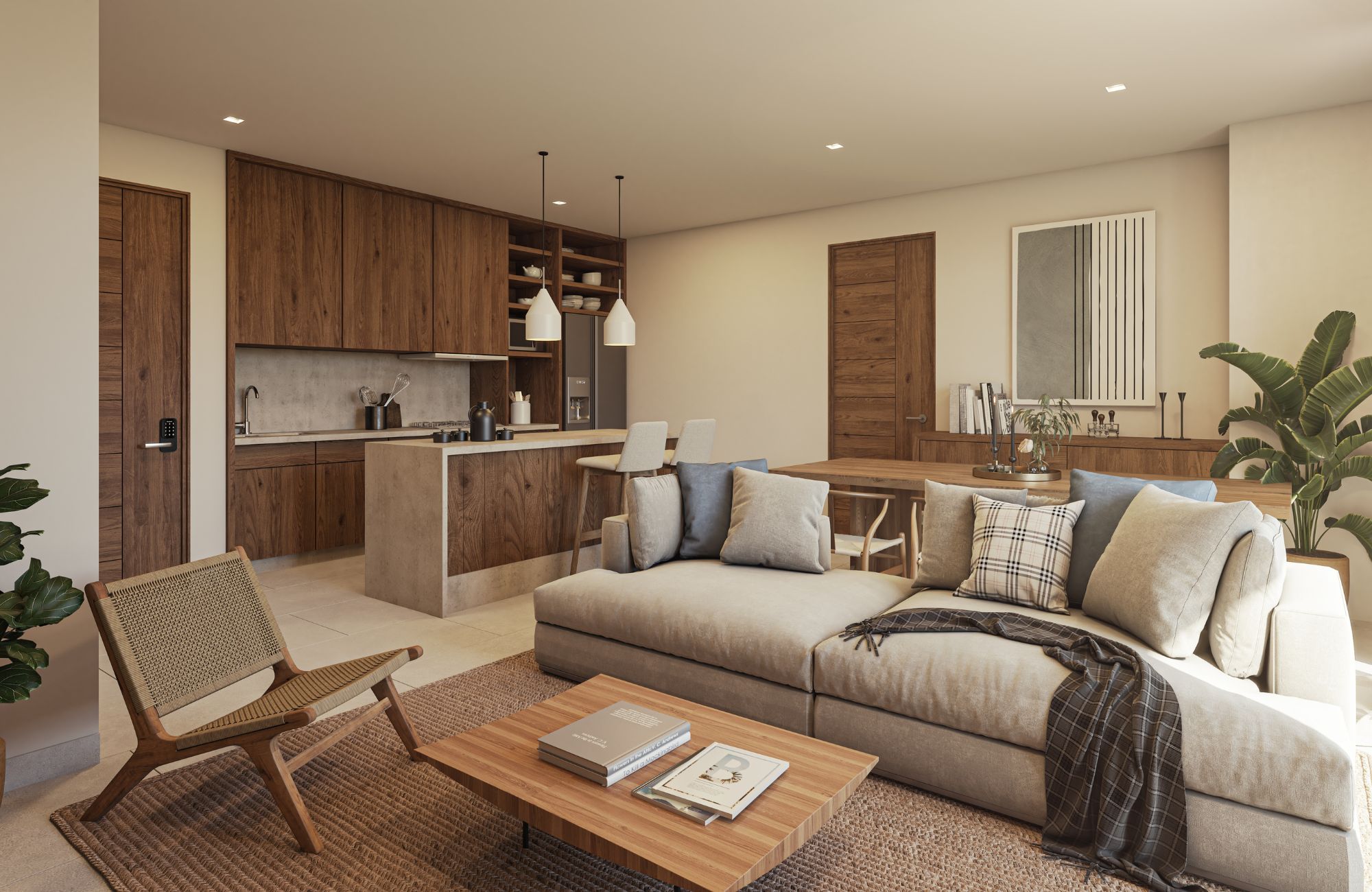 Apartment with concierge, cinema, spa, gym, sky lounge, restaurant, dog area and more amenities in pre-construction, Cancun for sale.