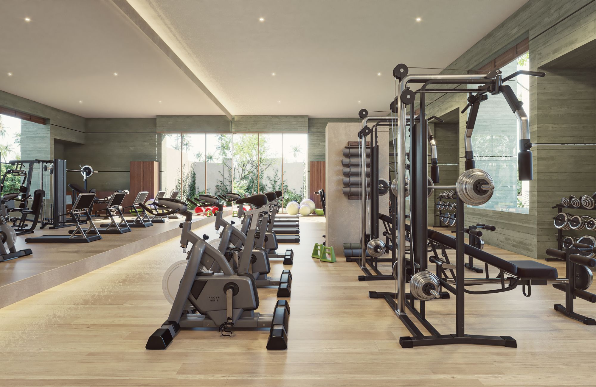 Apartment with concierge, cinema, spa, gym, sky lounge, restaurant, dog area and more amenities in pre-construction, Cancun for sale.