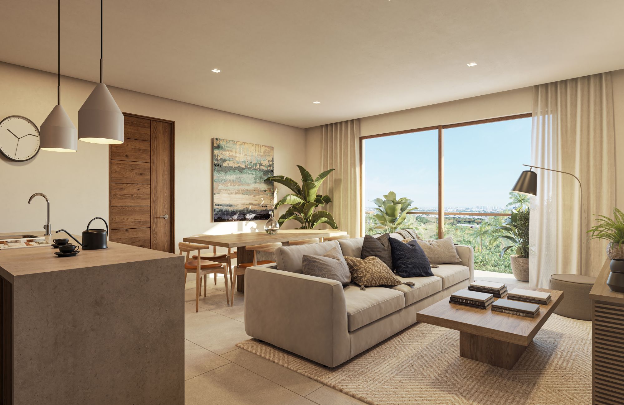 Apartment with concierge, cinema, spa, gym, sky lounge, restaurant, dog area and more amenities in pre-construction, Cancun for sale.