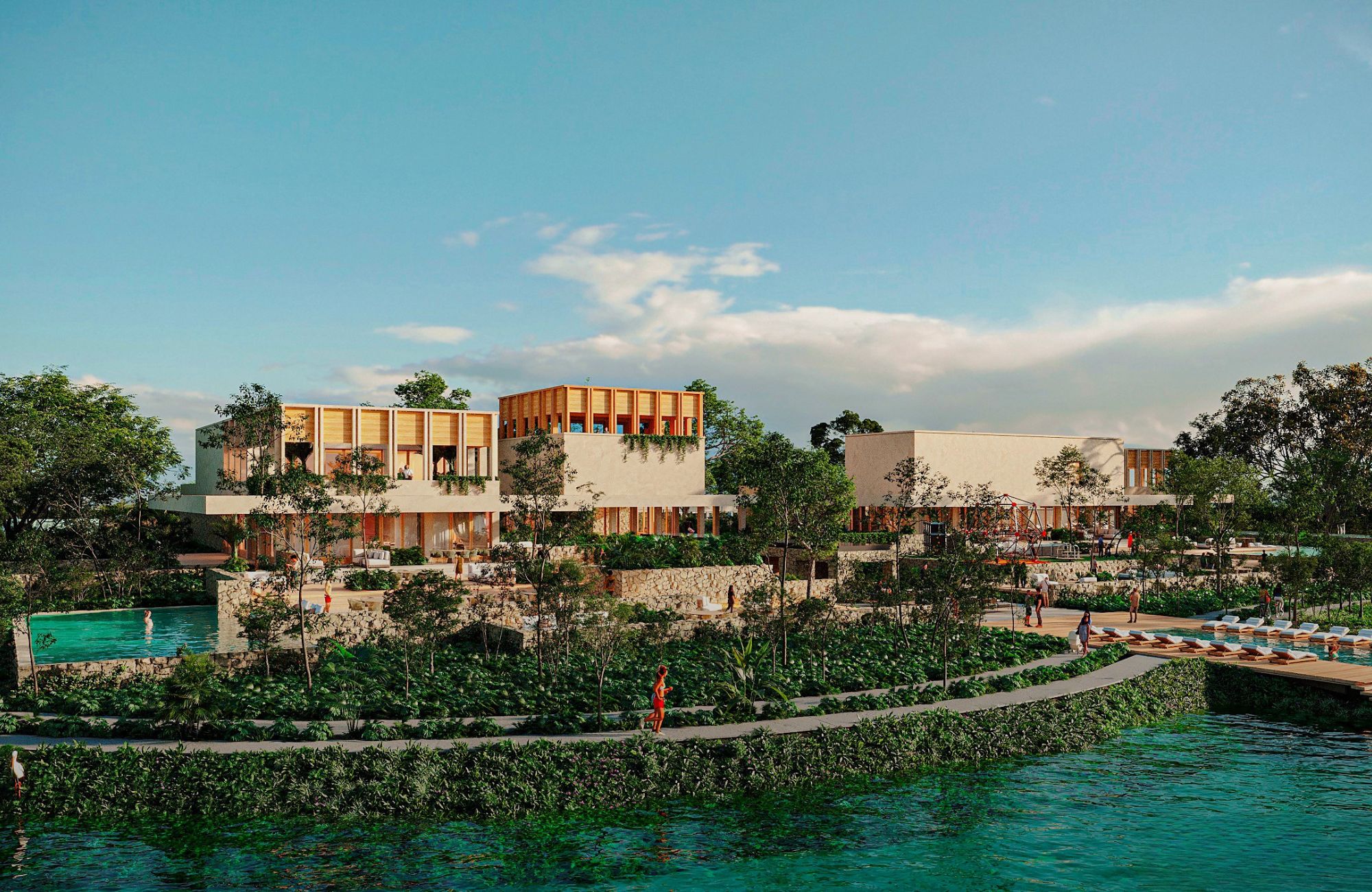 494 m2 lot, in gated community with private cenote, for sale Playa del Carmen.