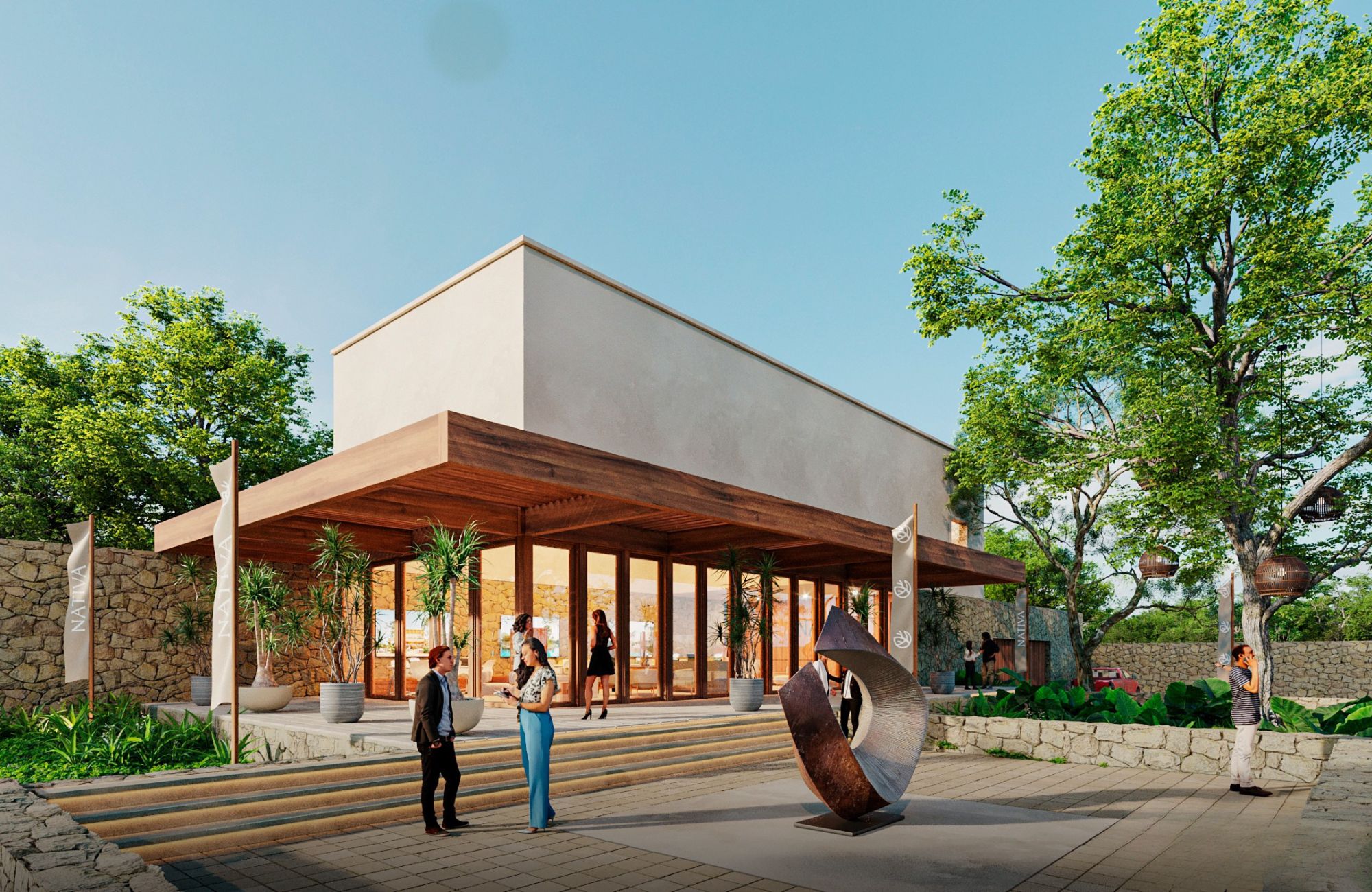 703 m2 lot, in gated community with private cenote, for sale Playa del Carmen.