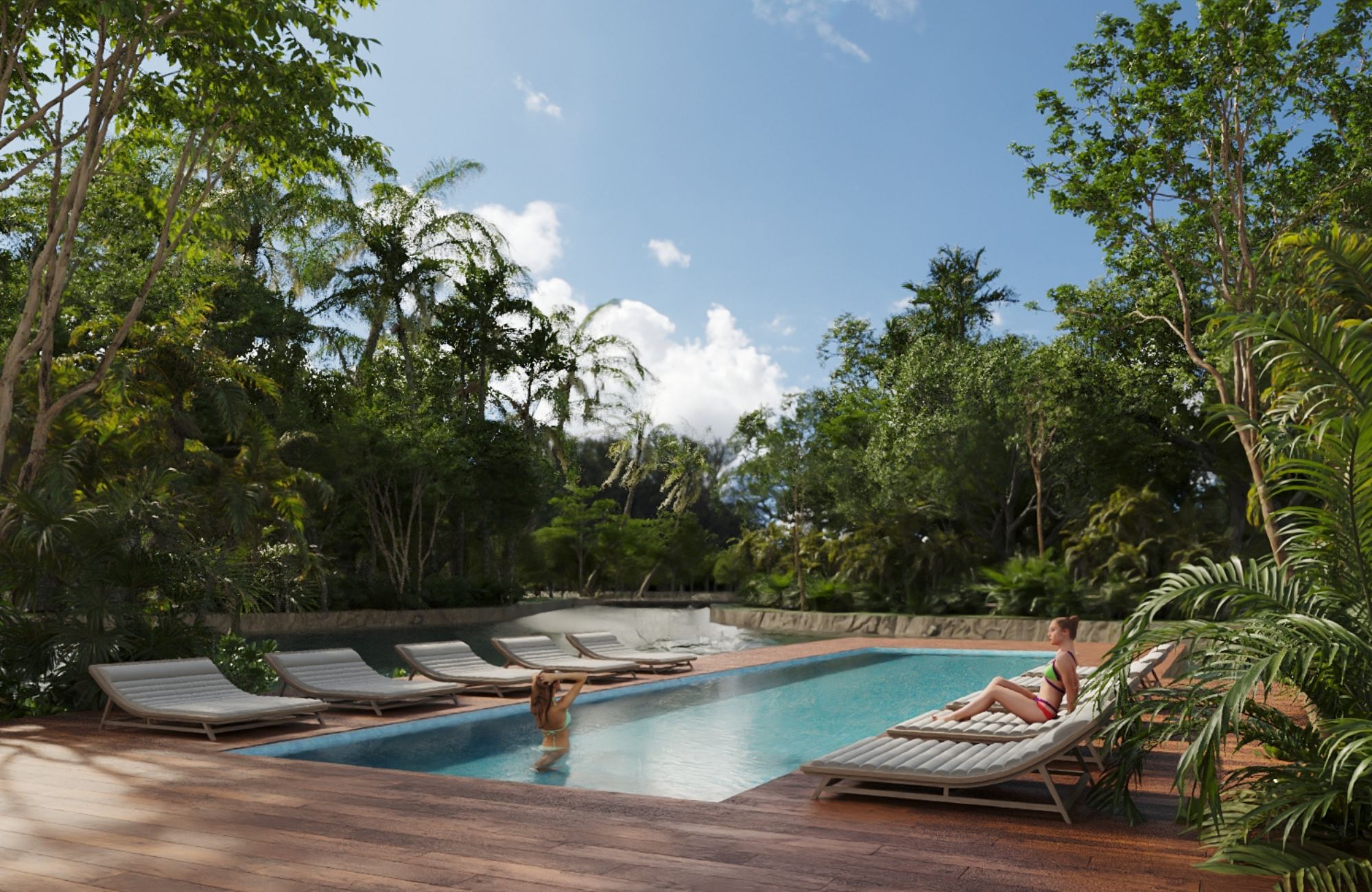 703 m2 lot, in gated community with private cenote, for sale Playa del Carmen.