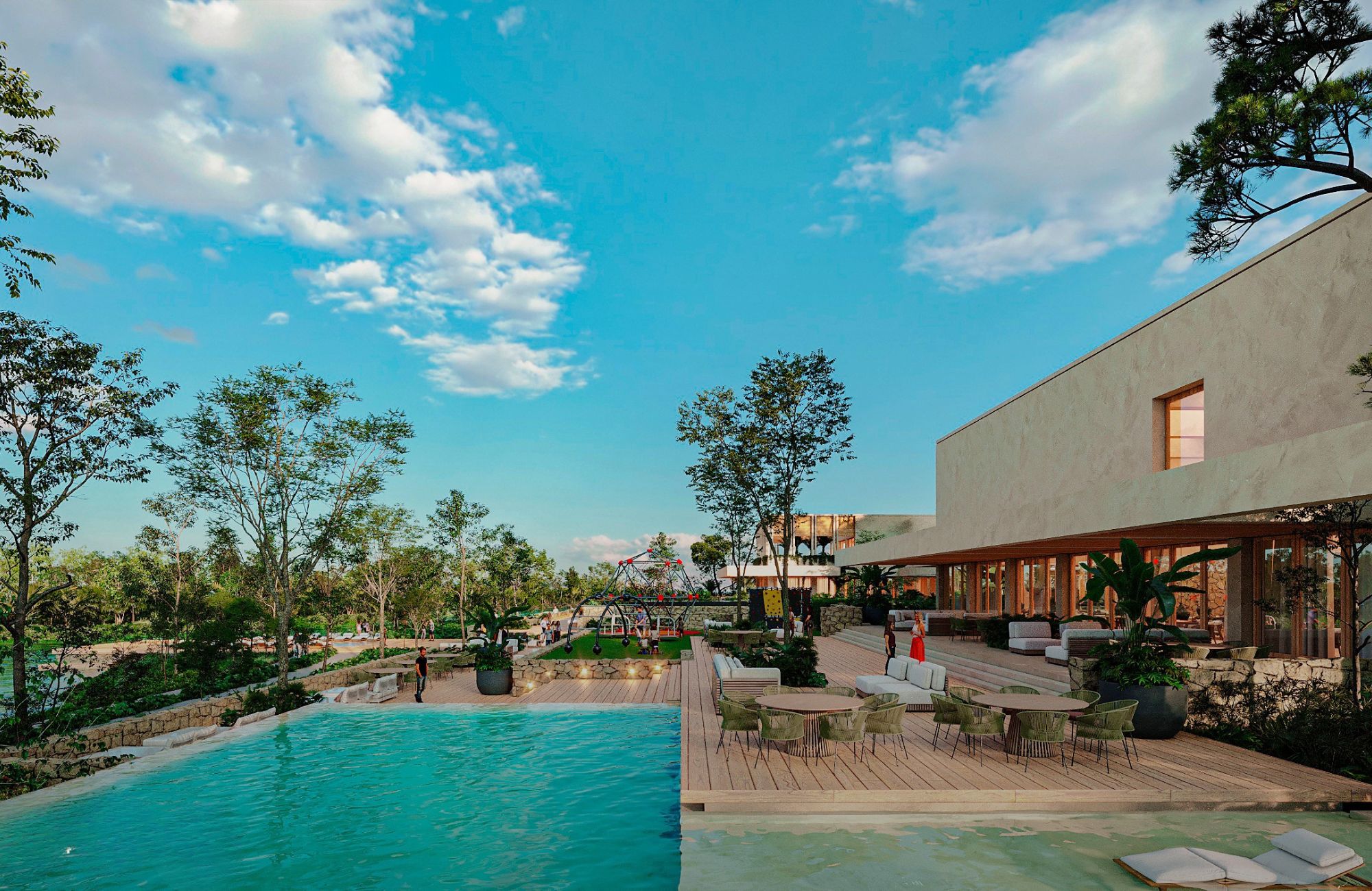 703 m2 lot, in gated community with private cenote, for sale Playa del Carmen.