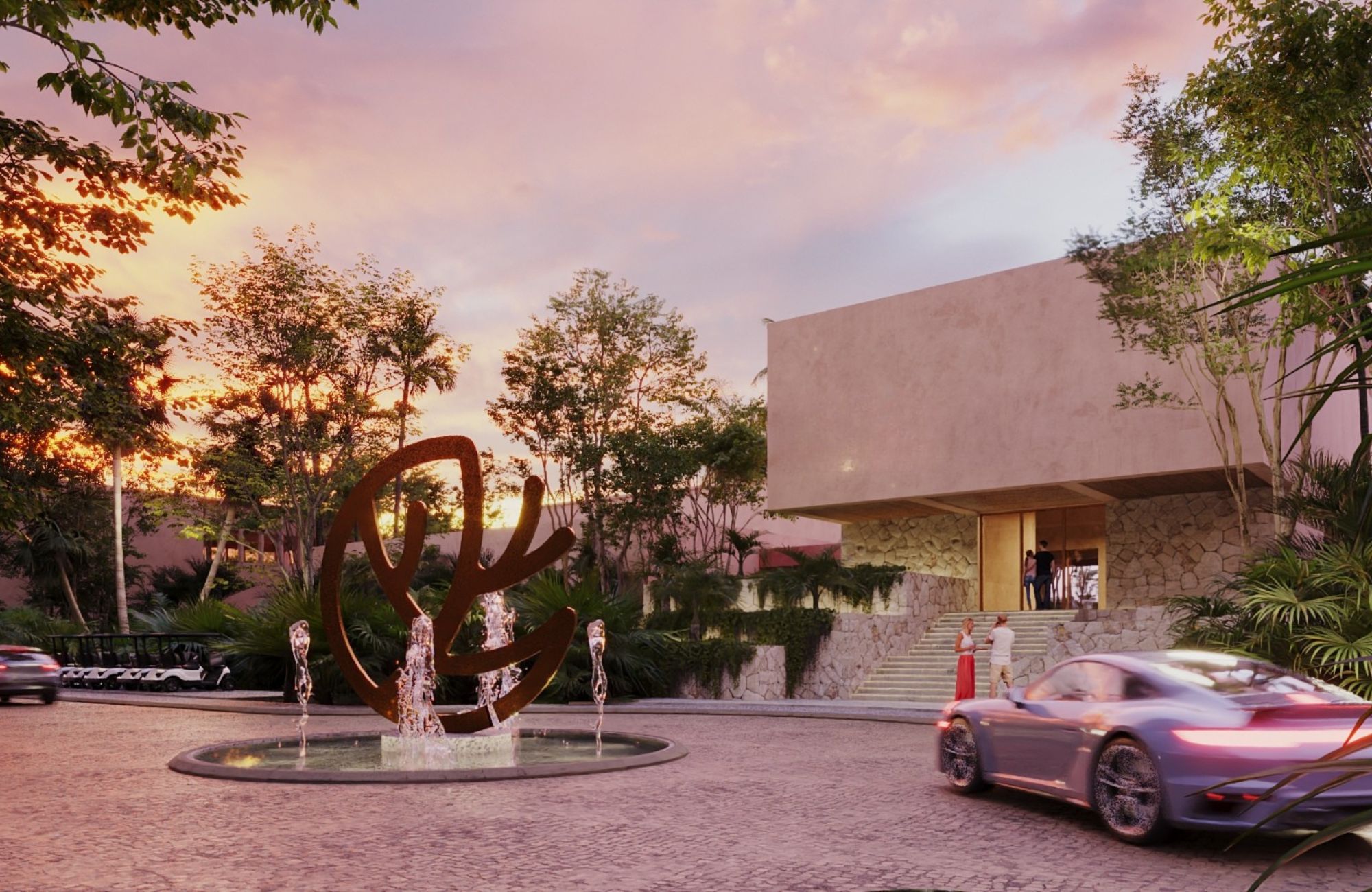 703 m2 lot, in gated community with private cenote, for sale Playa del Carmen.