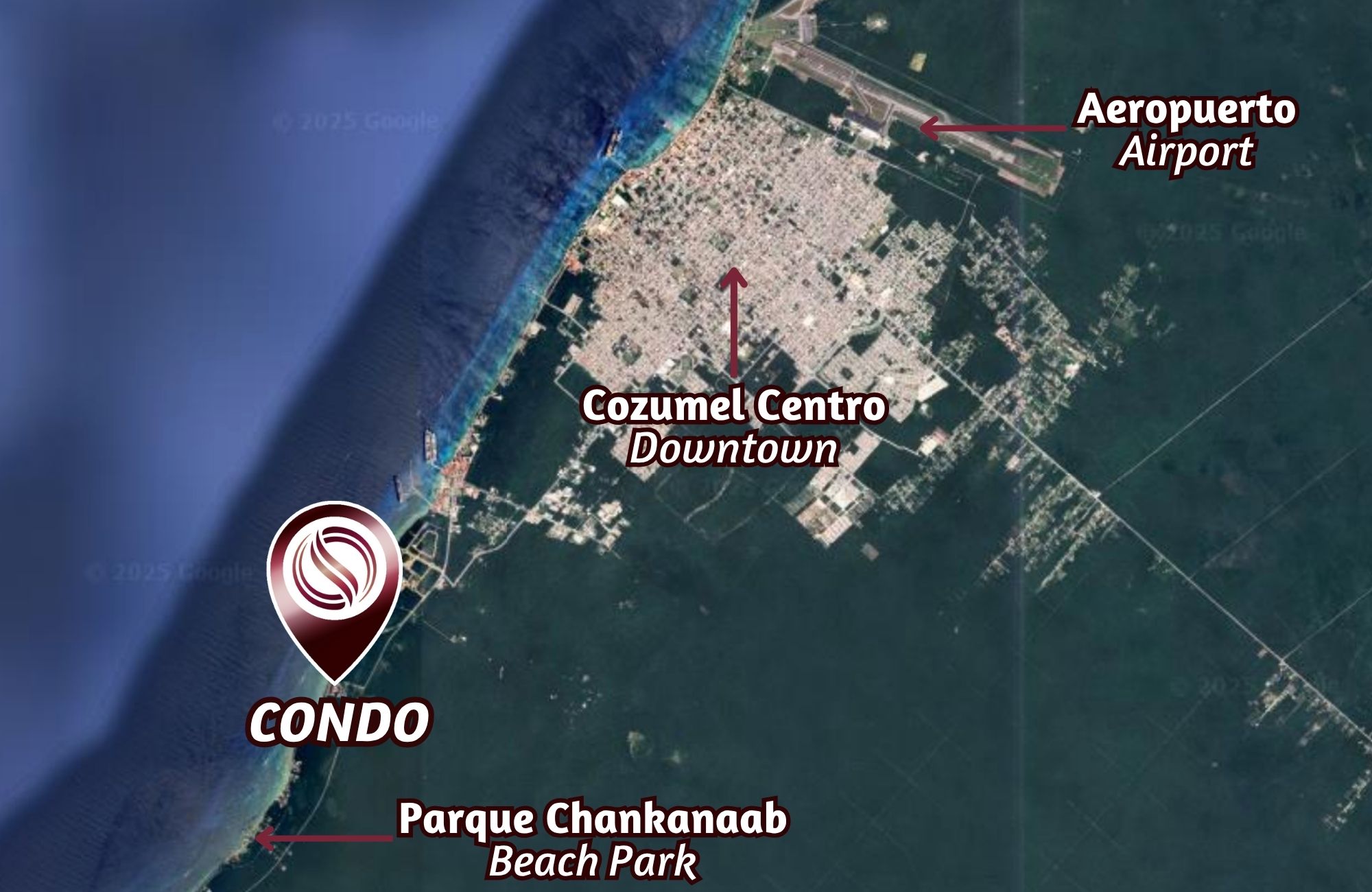 &iexcl;Reducci&oacute;n de precio! Condo de lujo con vista al mar, en la Zona Hotelera Sur, Cozumel.