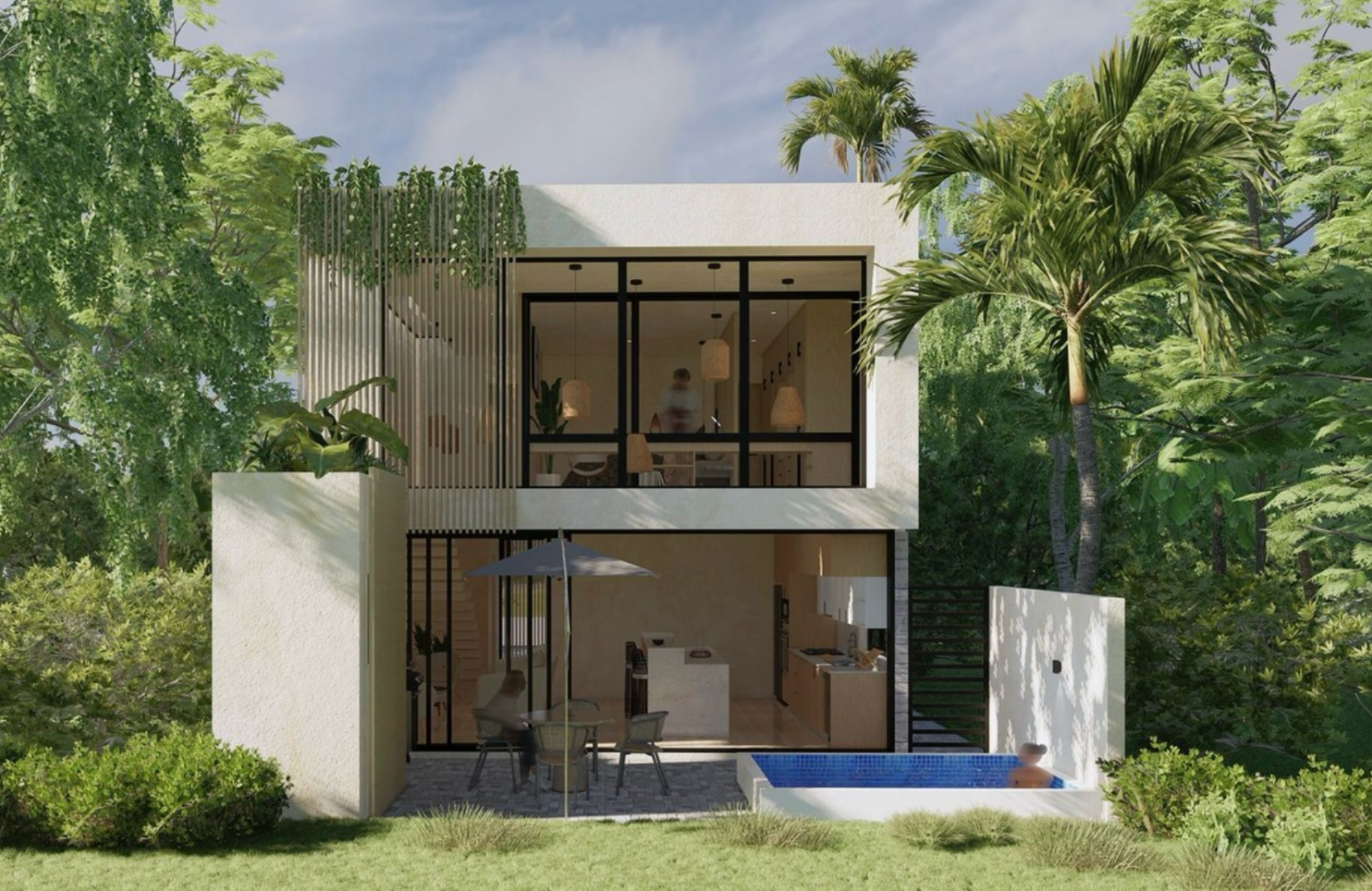 House with Private Terrace &amp; Jacuzzi, Pre-Construction, Aldea Ha, Puerto Morelos