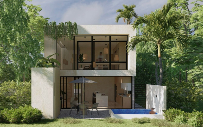 House with Private Terrace &amp; Jacuzzi, Pre-Construction, Aldea Ha, Puerto Morelos