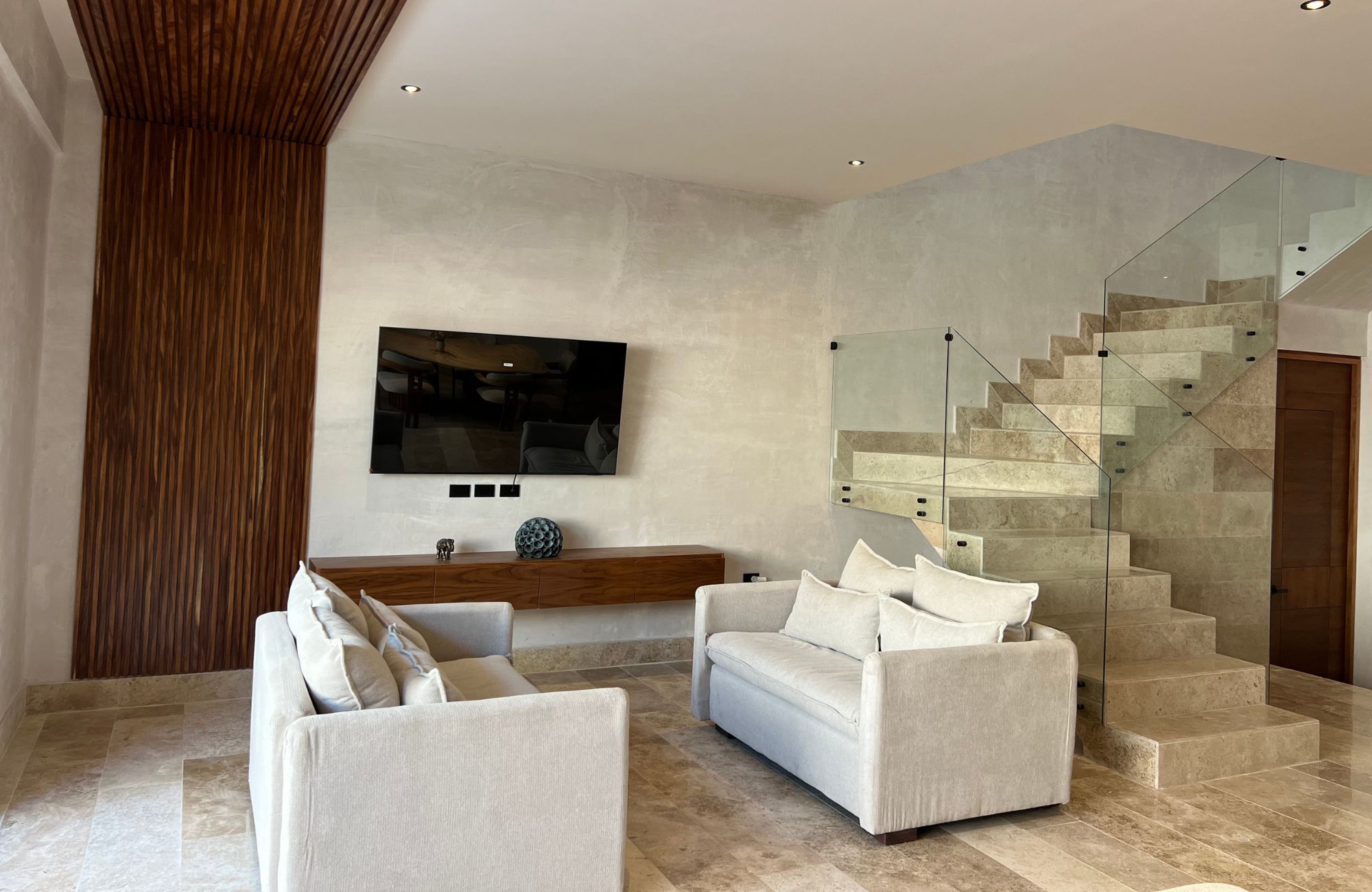 Casa con doble altura y rooftop, alberca comun, El Encuentro, Playa del Carmen