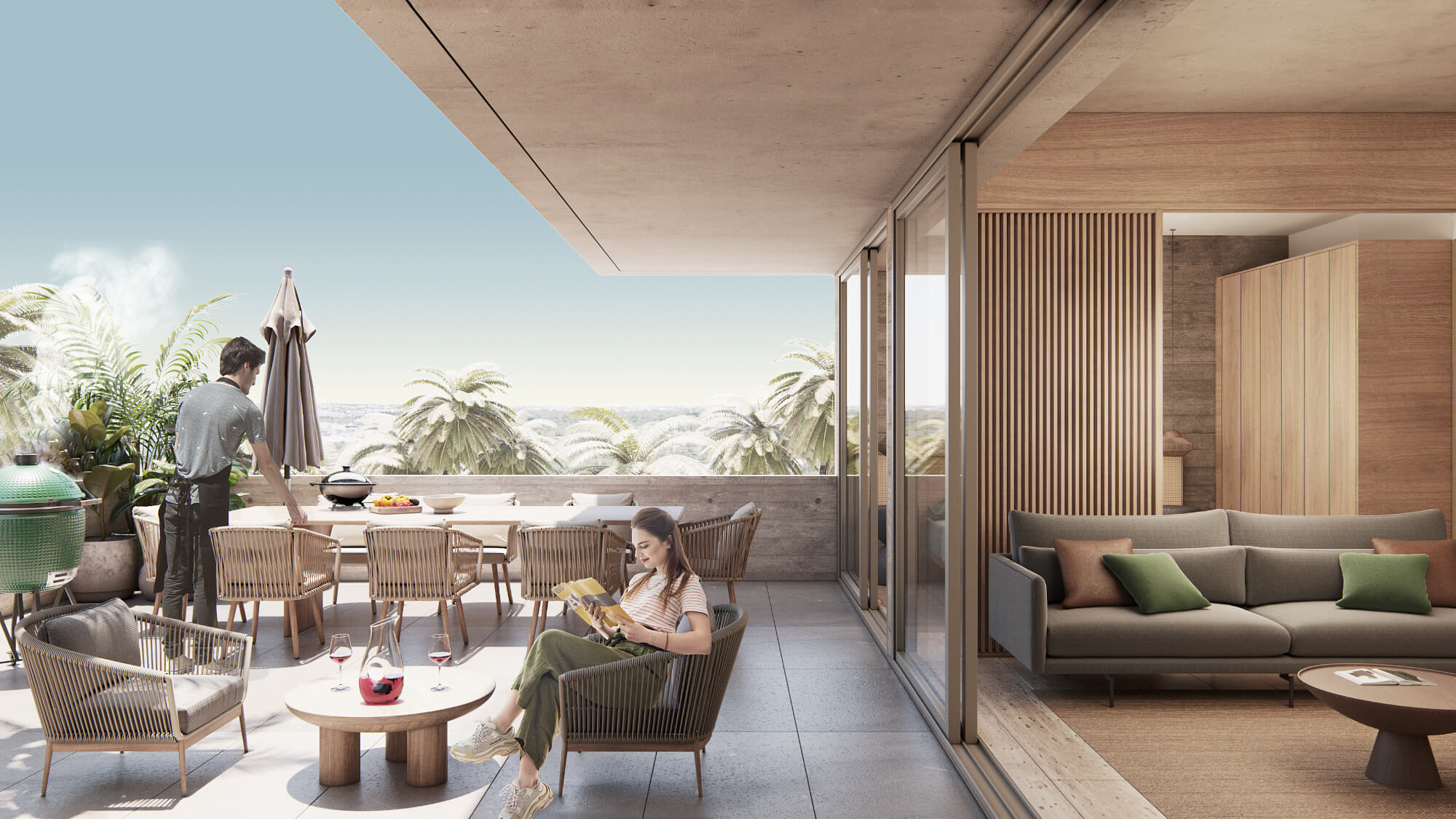 Apartment with infinity pool, gym, padel, mini golf, for sale, Luis Donaldo Colosio, Canc&uacute;n.