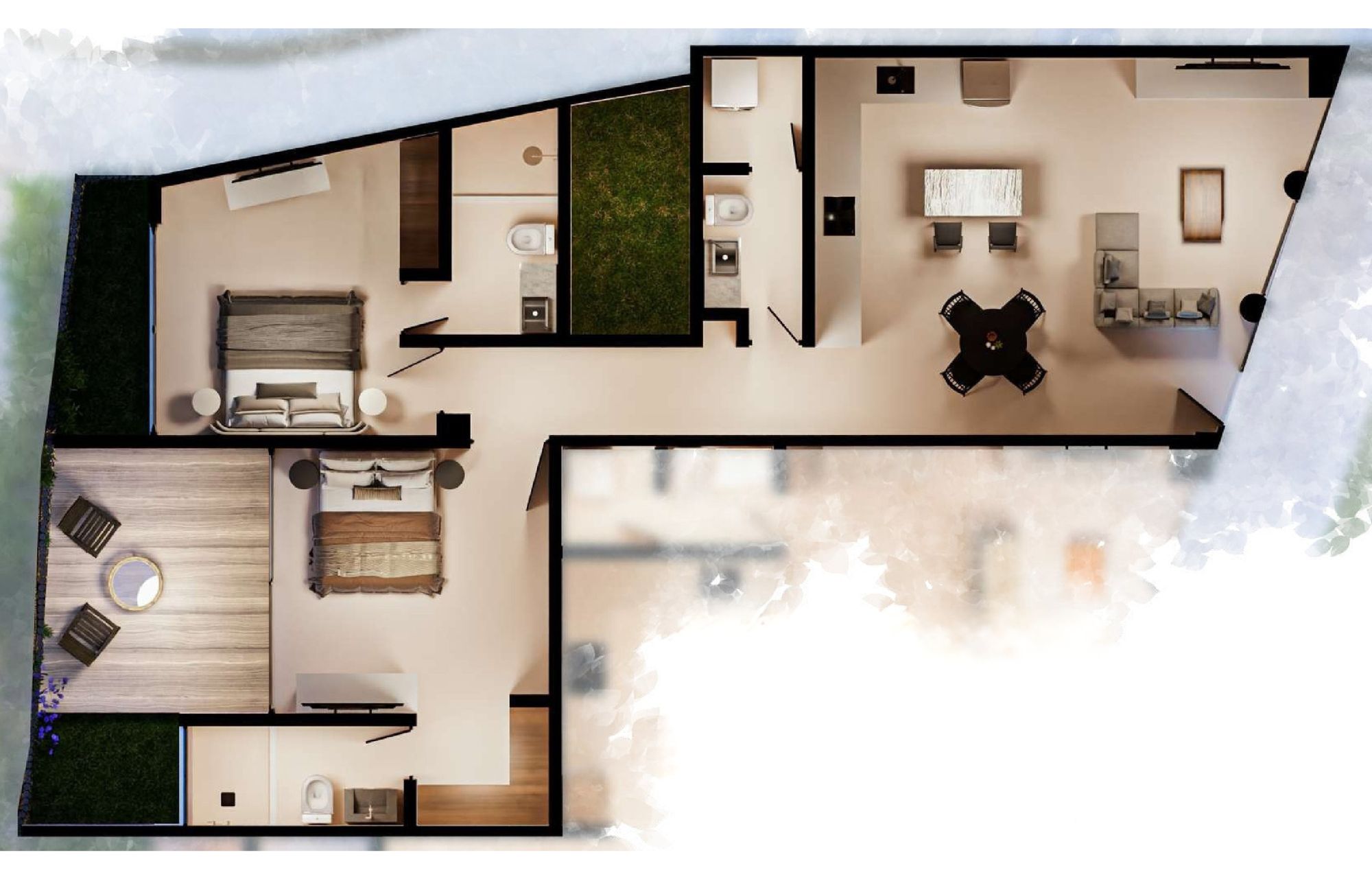 Ocean view apartment, hotel amenities for sale Cozumel South Hotel Zone