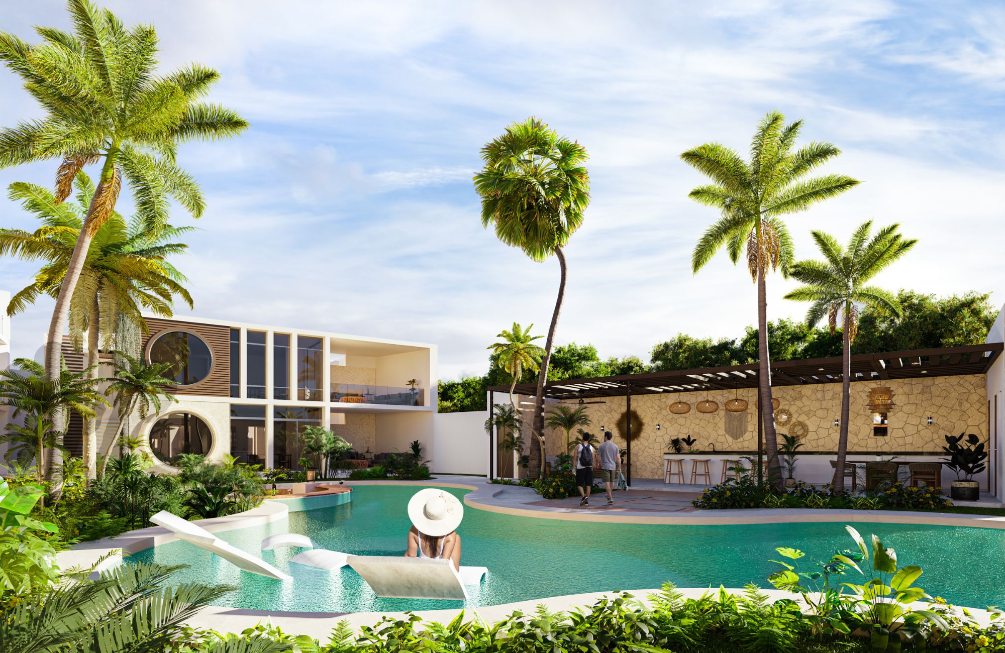 Ocean view apartment, hotel amenities for sale Cozumel South Hotel Zone