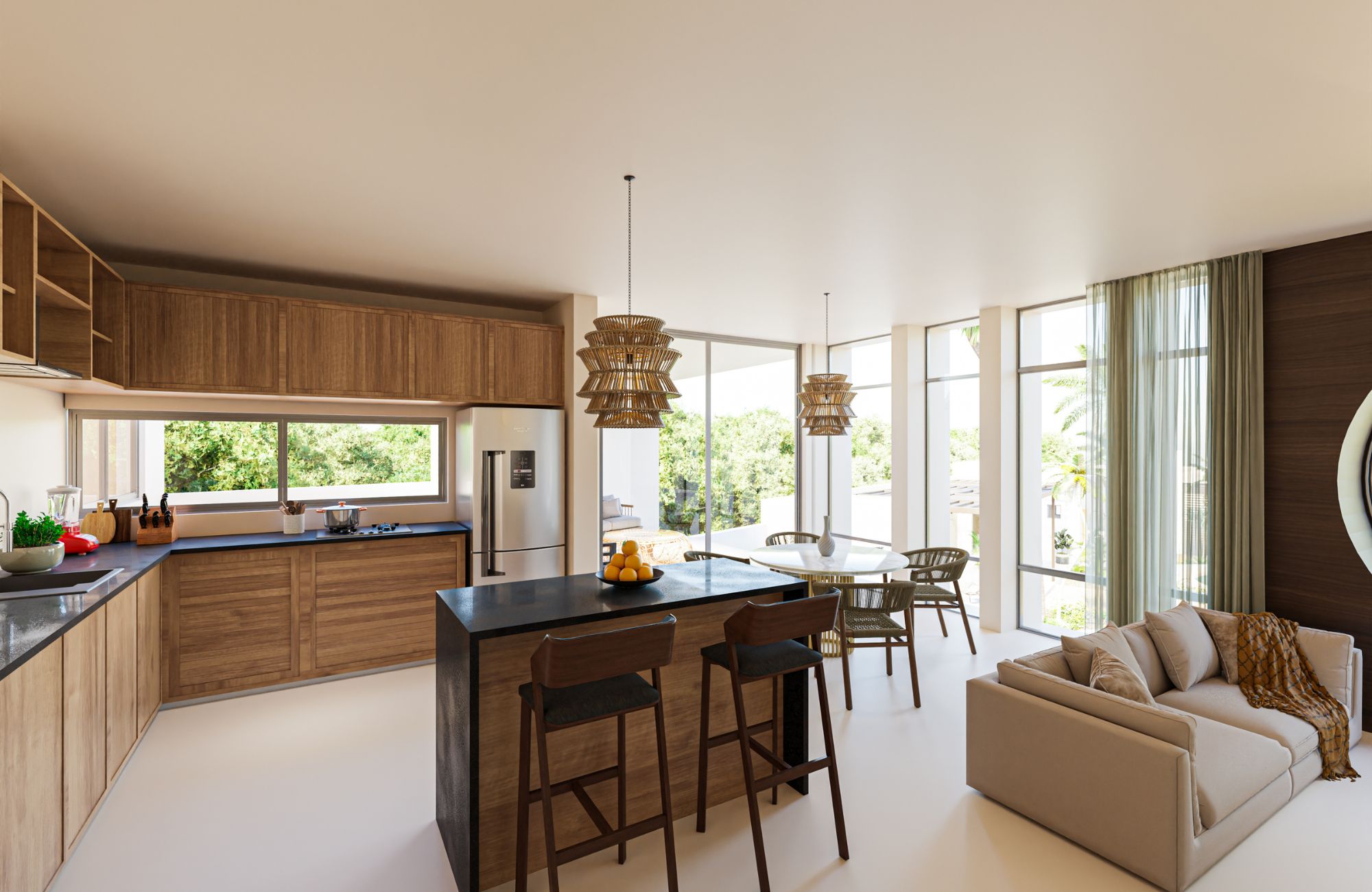 Ocean view apartment, hotel amenities for sale Cozumel South Hotel Zone