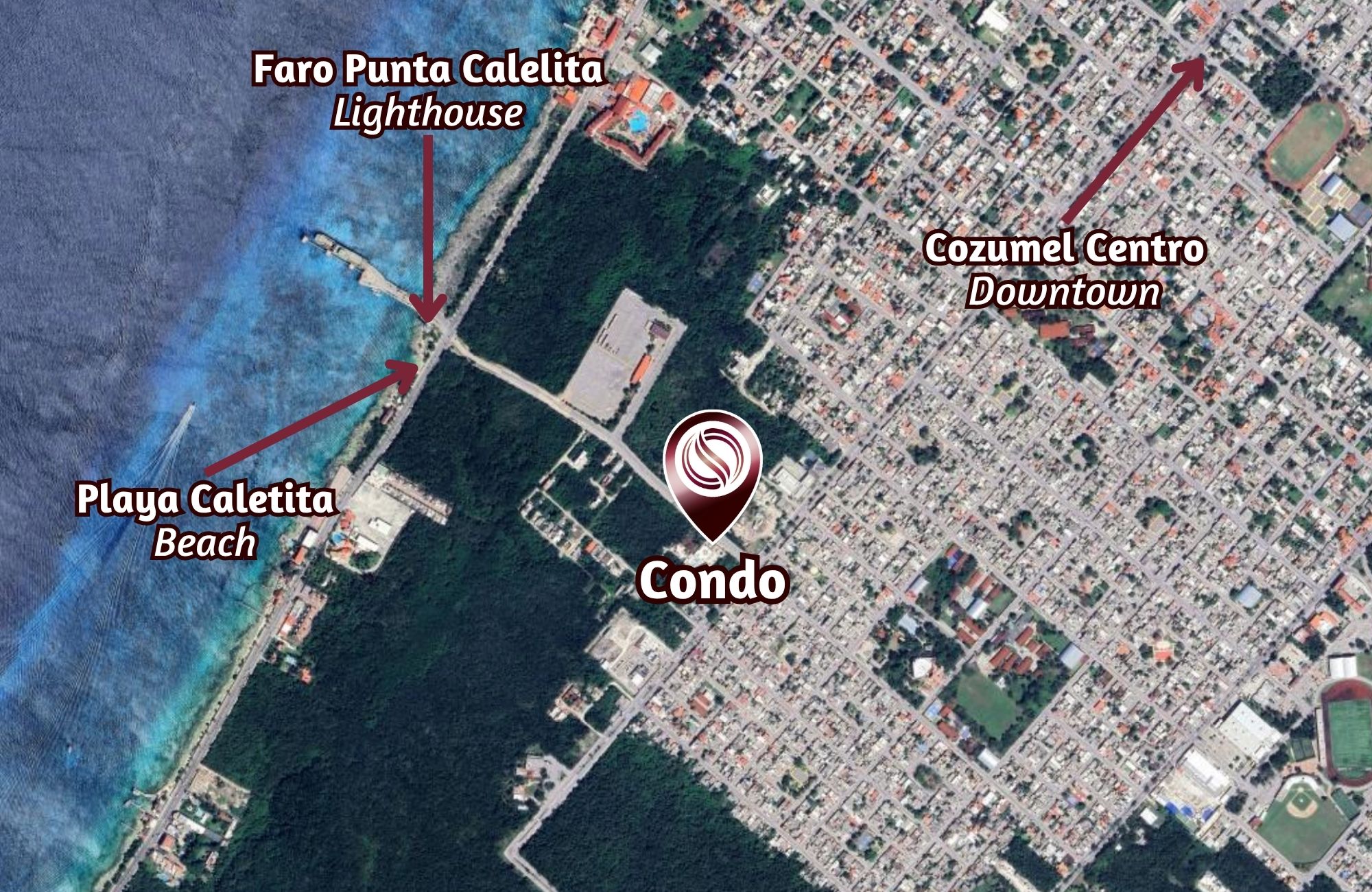 Condo with private pool for sale, South Hotel Zone, Cozumel