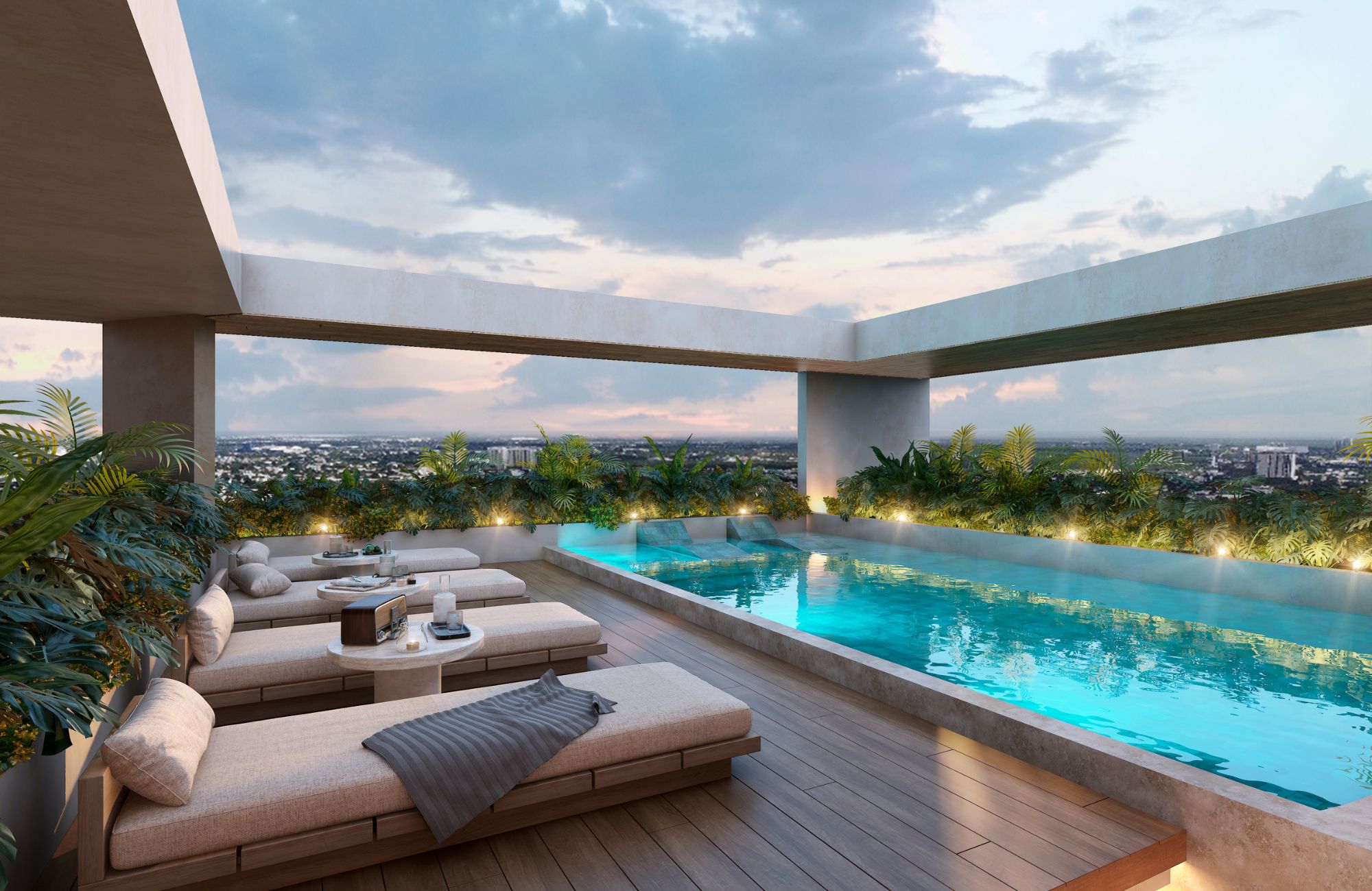 Condo with terrace, pool, service room, pre-sale, North Zone, M&eacute;rida.