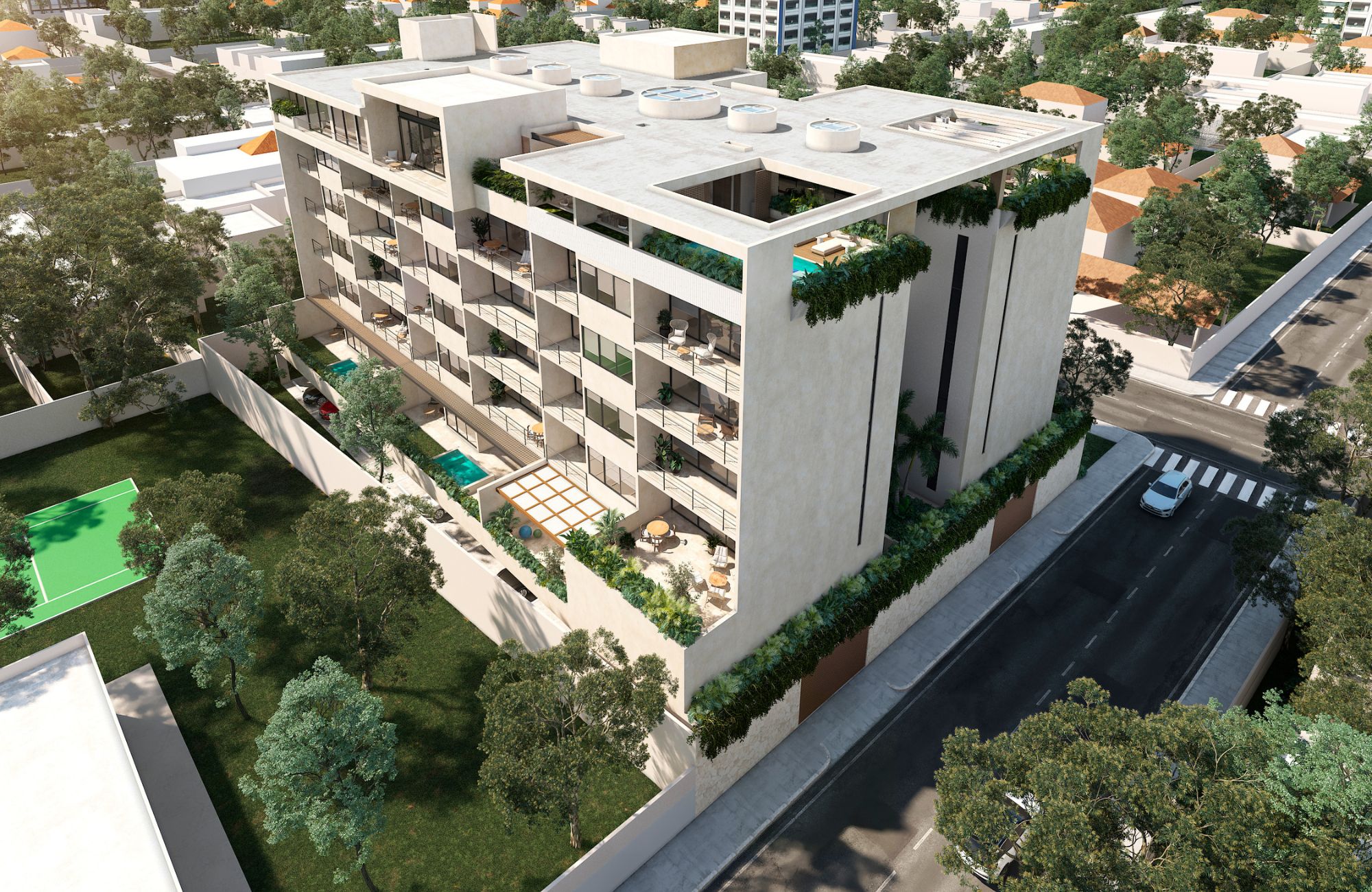 Condo with terrace, pool, service room, pre-sale, North Zone, M&eacute;rida.