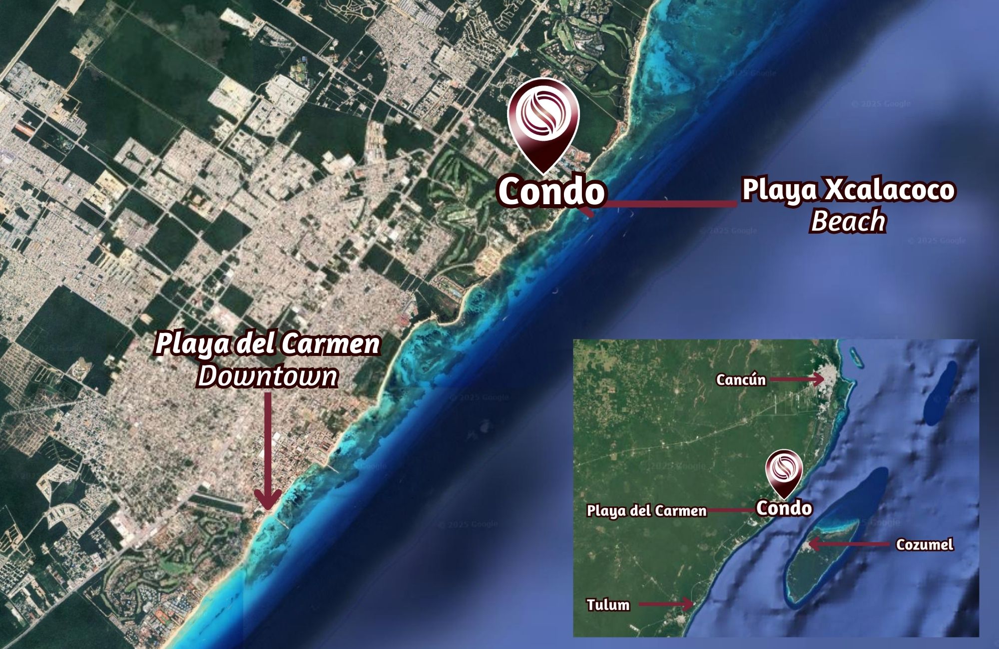 Condo for sale worh beach club, golf, pool, in Corasol, Playa del Carmen.