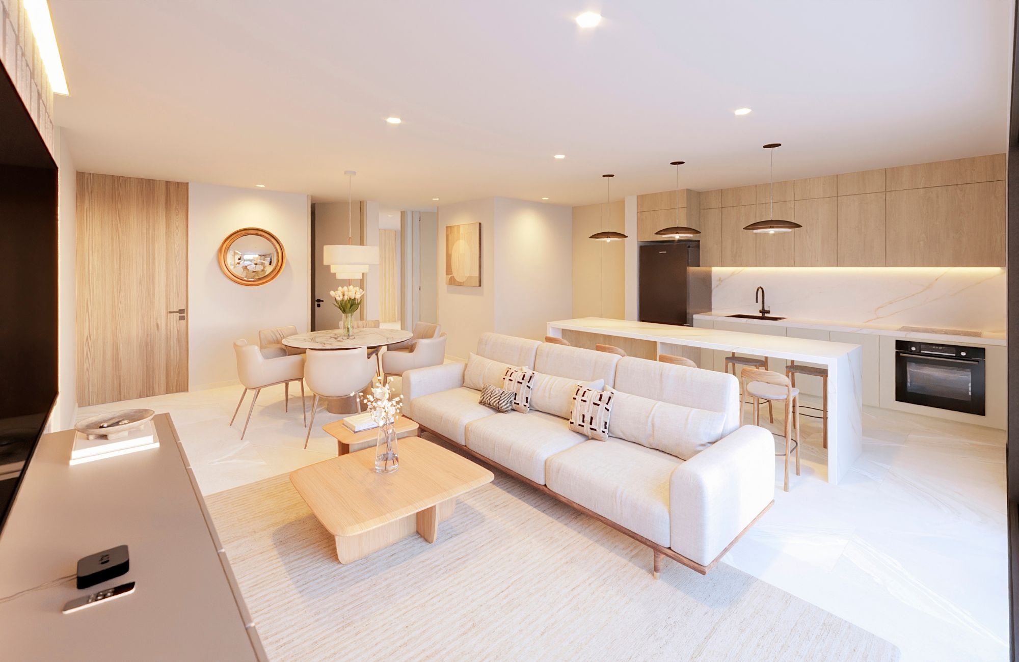 Apartment close to Fifth Avenue and the beach, rooftop, Playa del Carmen.