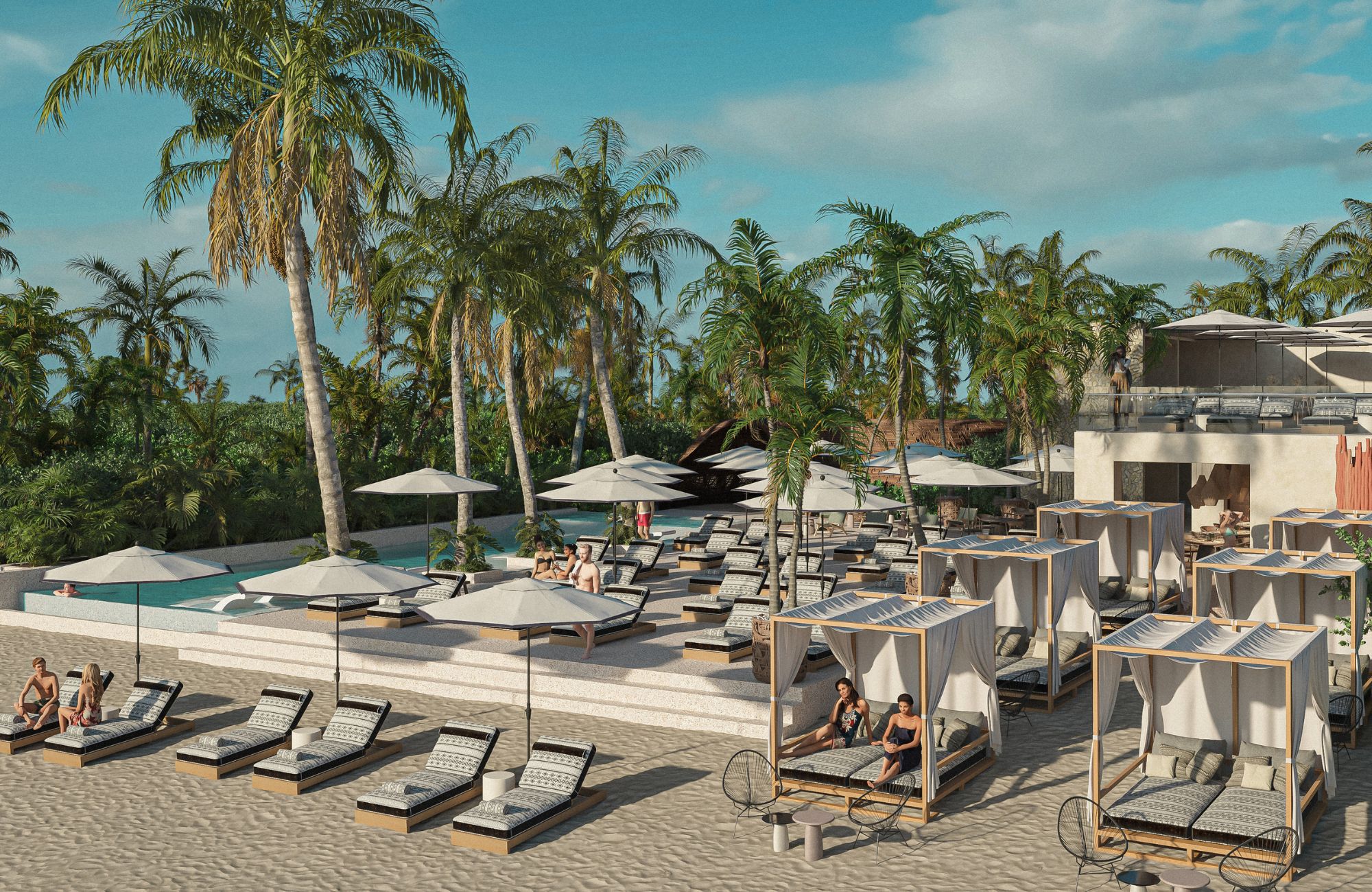 Apartment close to Fifth Avenue and the beach, rooftop, Playa del Carmen.