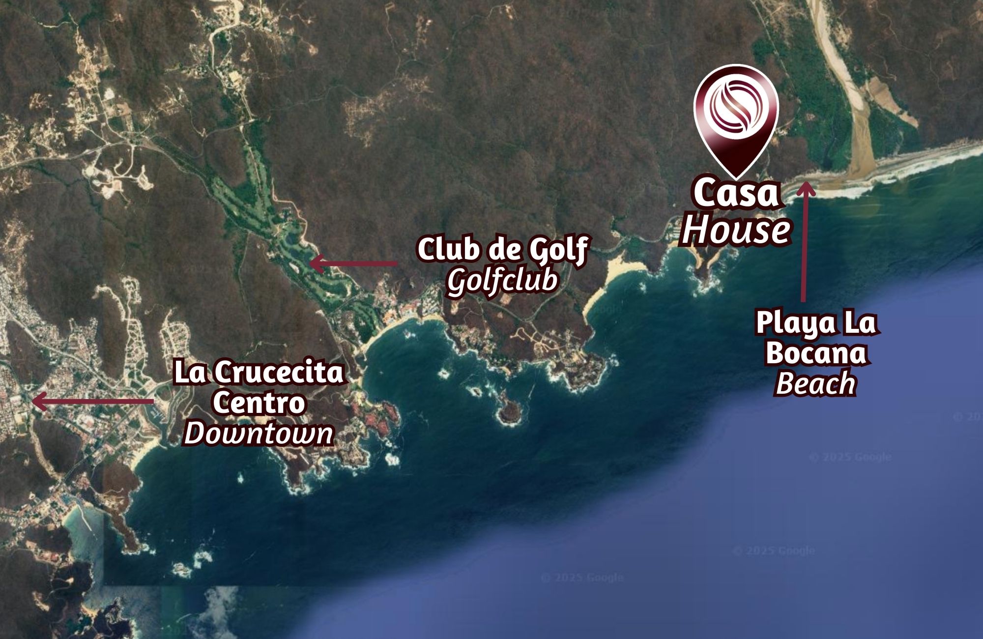 House with Private Pool and Ocean View for Sale, Residencial Conejos, Huatulco