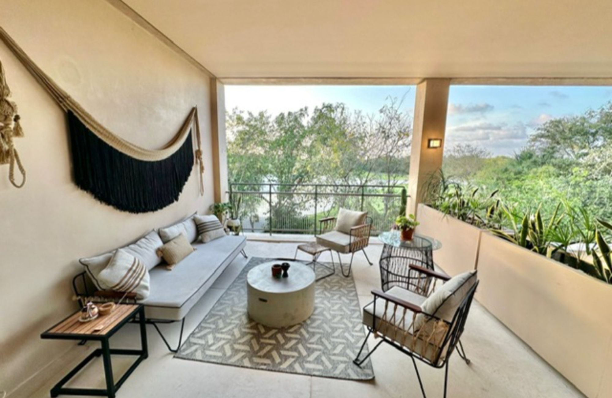 Double height condo, in golf course with beach club, double terrace, TV room, in Corasol, Playa del Carmen, pre-construction.