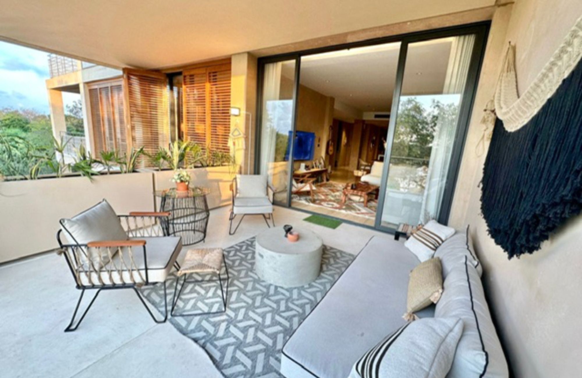 Double height condo, in golf course with beach club, double terrace, TV room, in Corasol, Playa del Carmen, pre-construction.