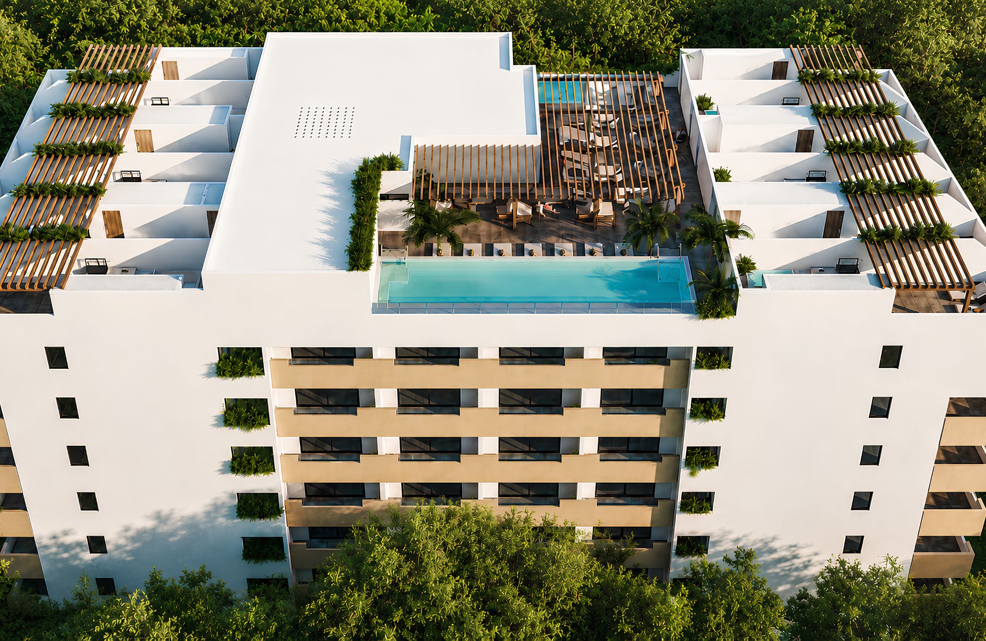 Furnished penthouse in Mexican Caribbean style steps from the beach, for sale