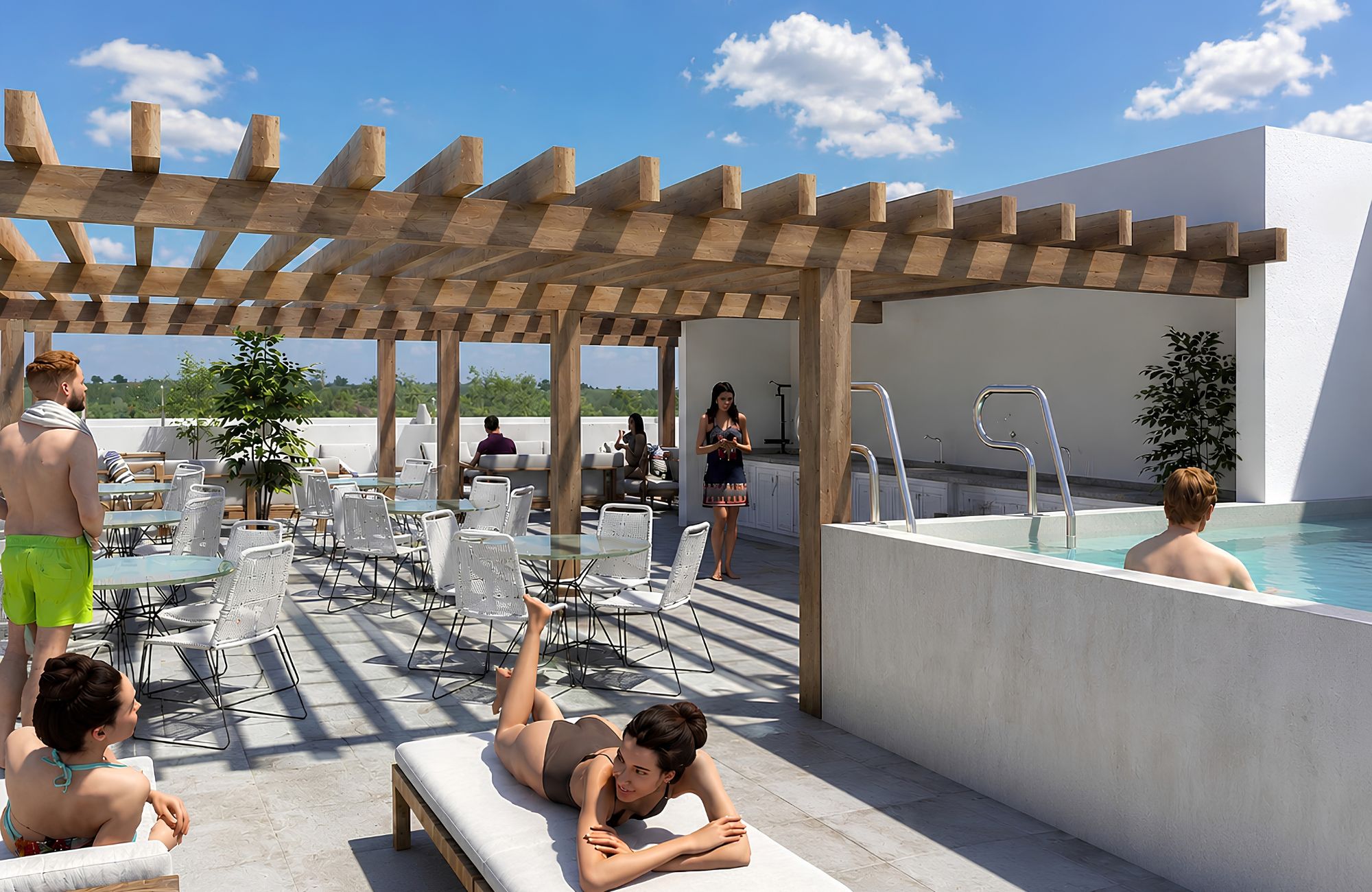 Furnished penthouse in Mexican Caribbean style steps from the beach, for sale