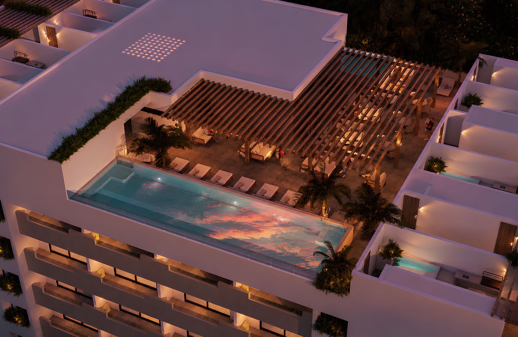 Furnished penthouse in Mexican Caribbean style steps from the beach, for sale