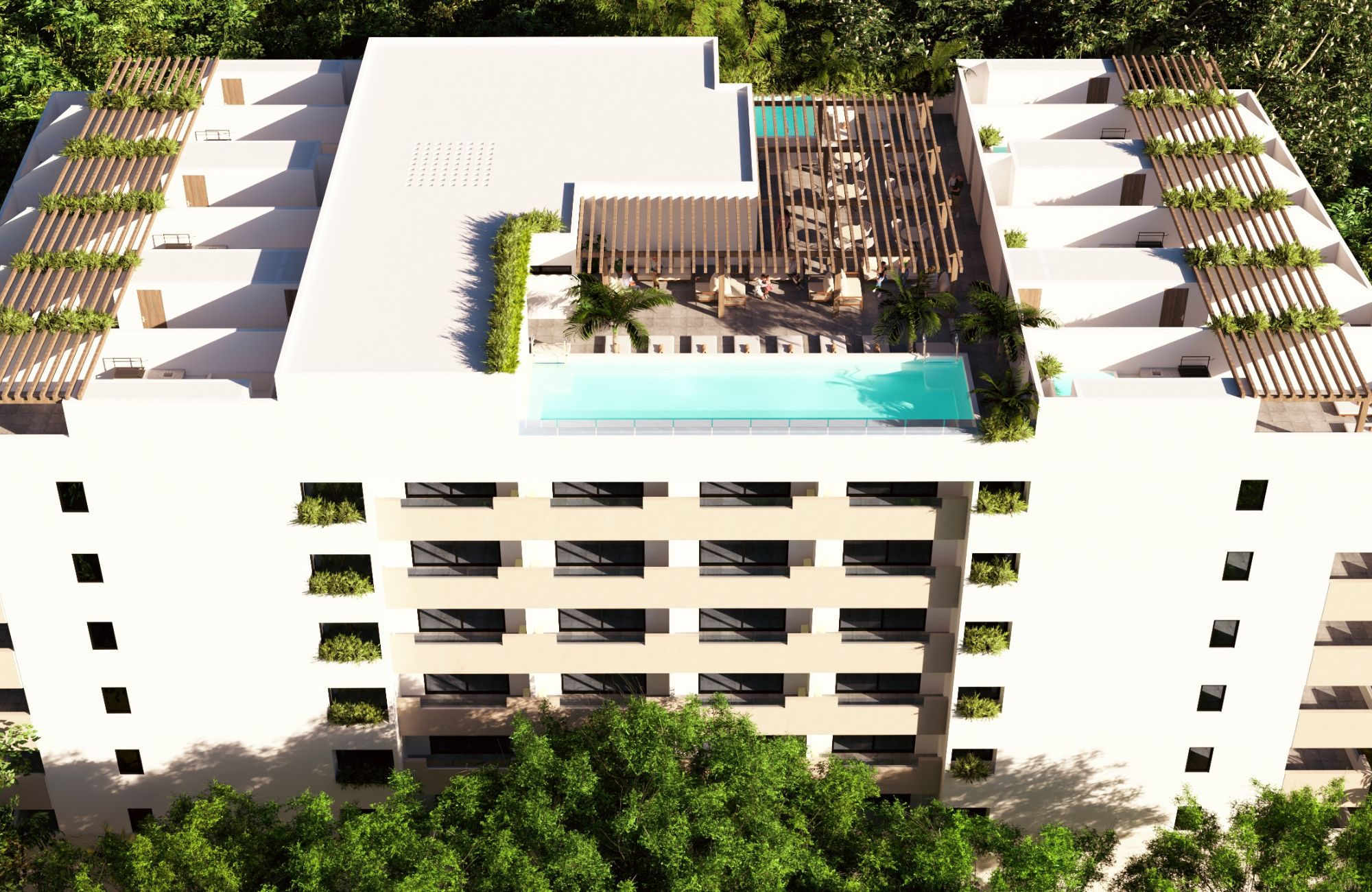 Condo with club house, 20,000 m2 of green areas, pool, playground, gym, dog park and more for sale Playa del Carmen