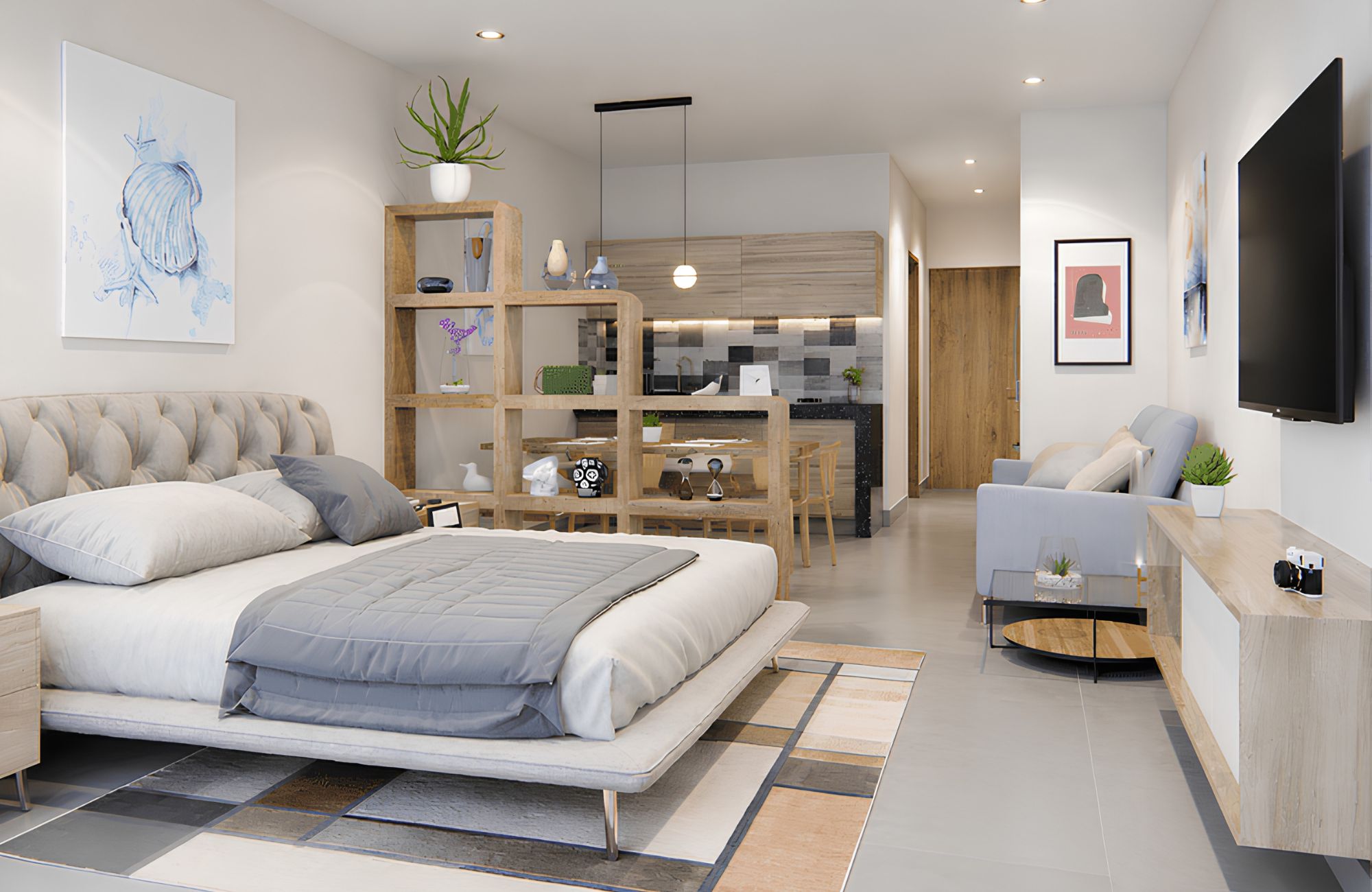 Turn-Key Studio with Ocean View Rooftop, Prime Downtown Playa del Carmen
