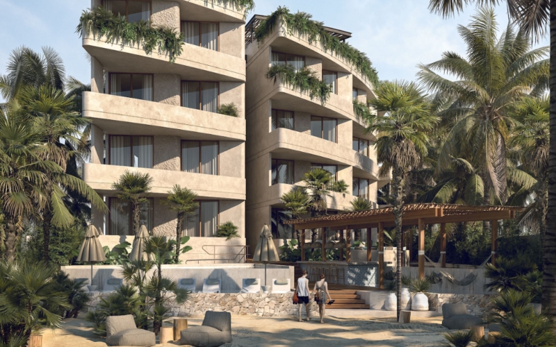 Beachfront penthouse with private pool for sale, Tankah, Tulum