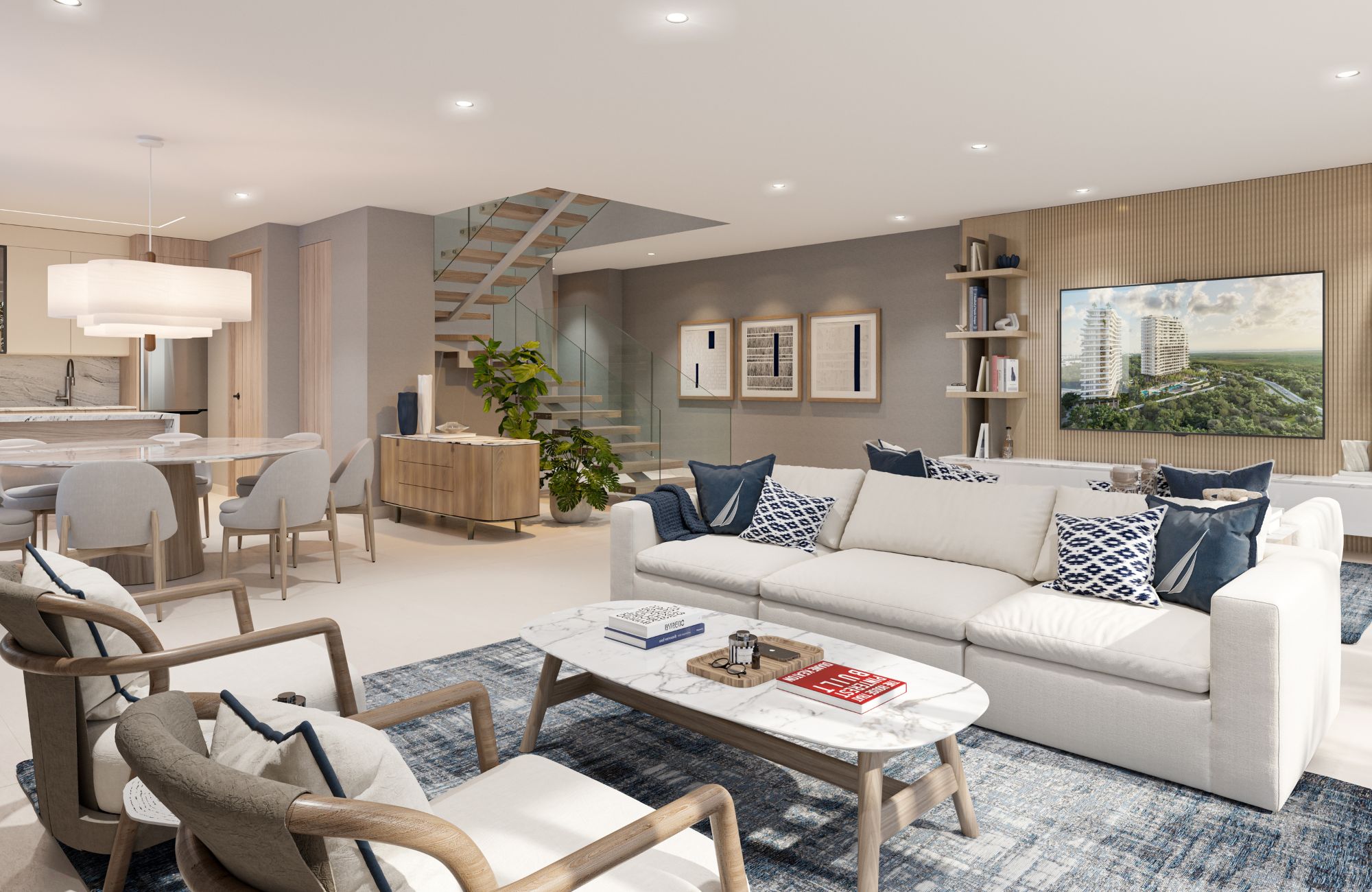 Departamento de 3 recamaras en edificio sustentable con vista al mar, campo de golf y reserva natural. Totalmente equipado y con amenidades