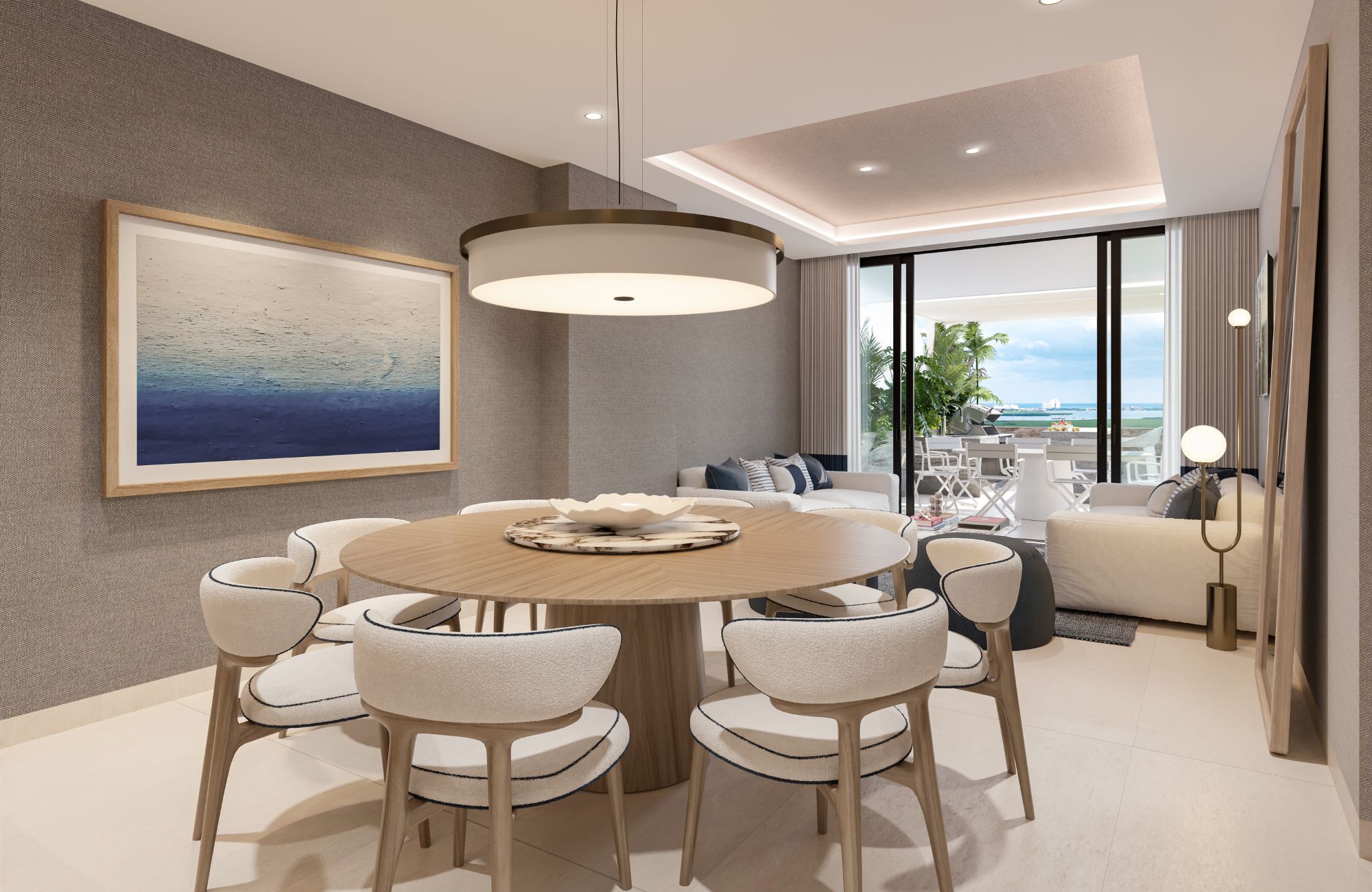 Marina front condominium with golf course views and nature reserve with luxury finishes.