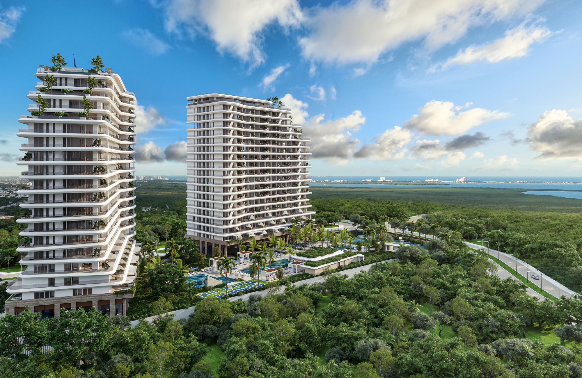 Marina front condominium with golf course views and nature reserve with luxury finishes.