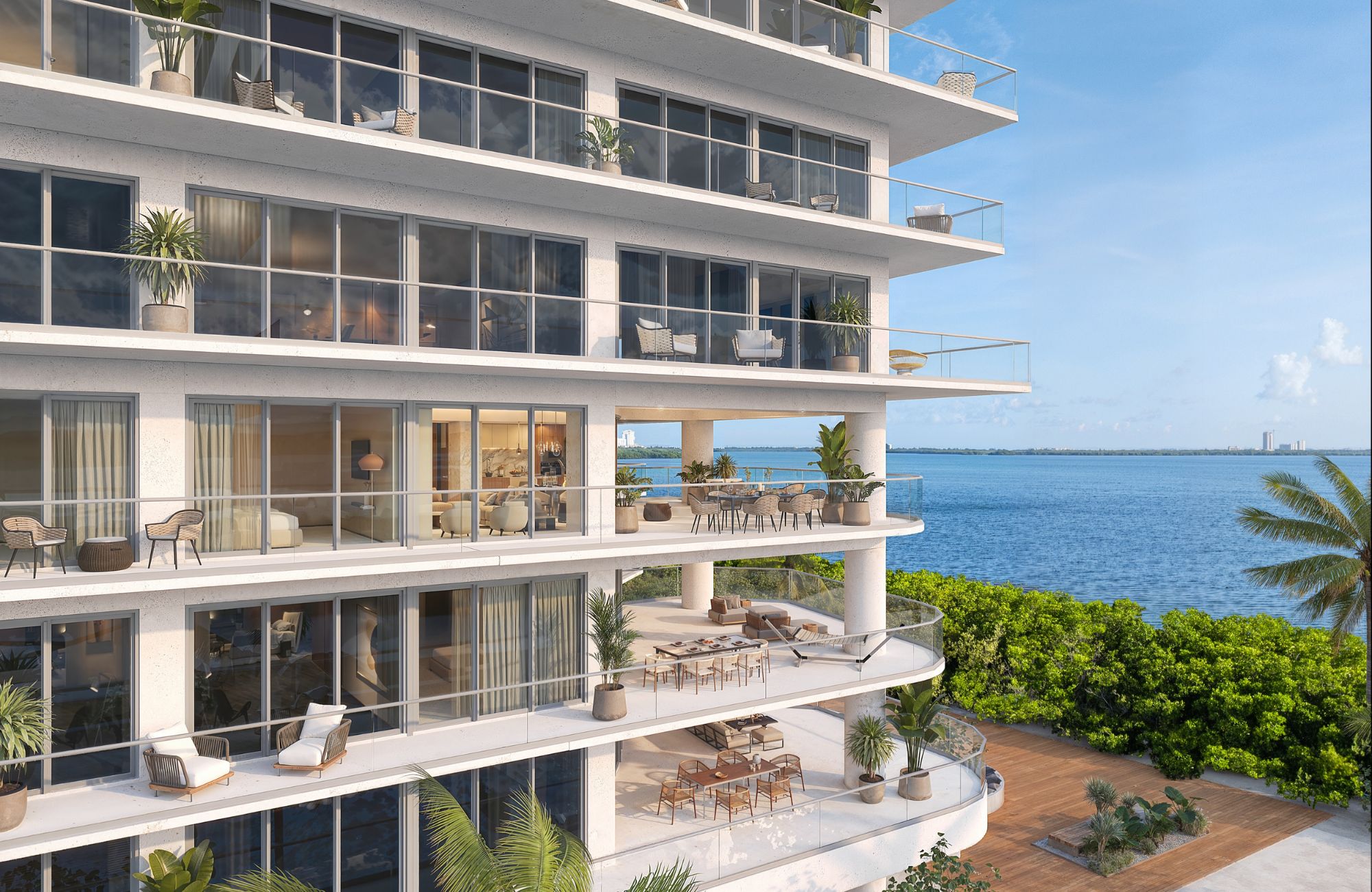 Condominio con vista al mar, campo de golf y la reserva natural. En edificio sustentable, cuenta con dos recamaras, balcones, elevador