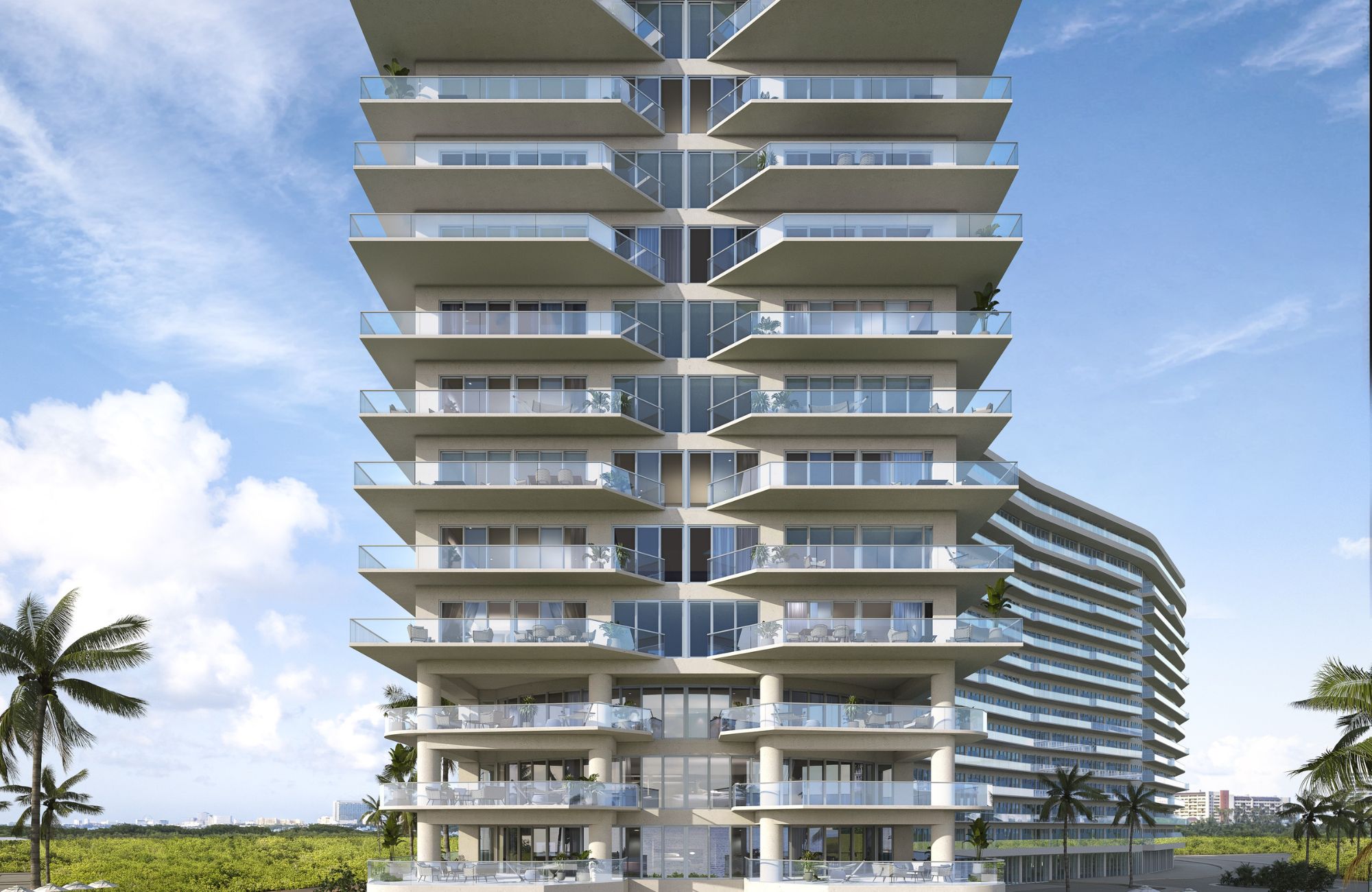 Condominio con vista al mar, campo de golf y la reserva natural. En edificio sustentable, cuenta con dos recamaras, balcones, elevador