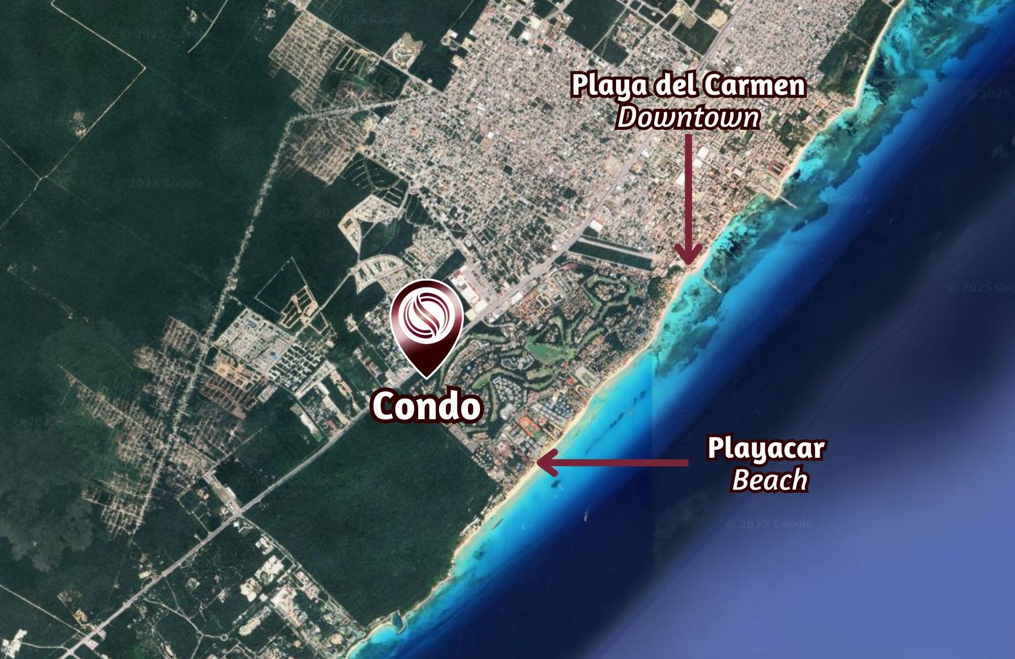 Apartment 400 meters from the beach, ocean view rooftop Playa del Carmen.