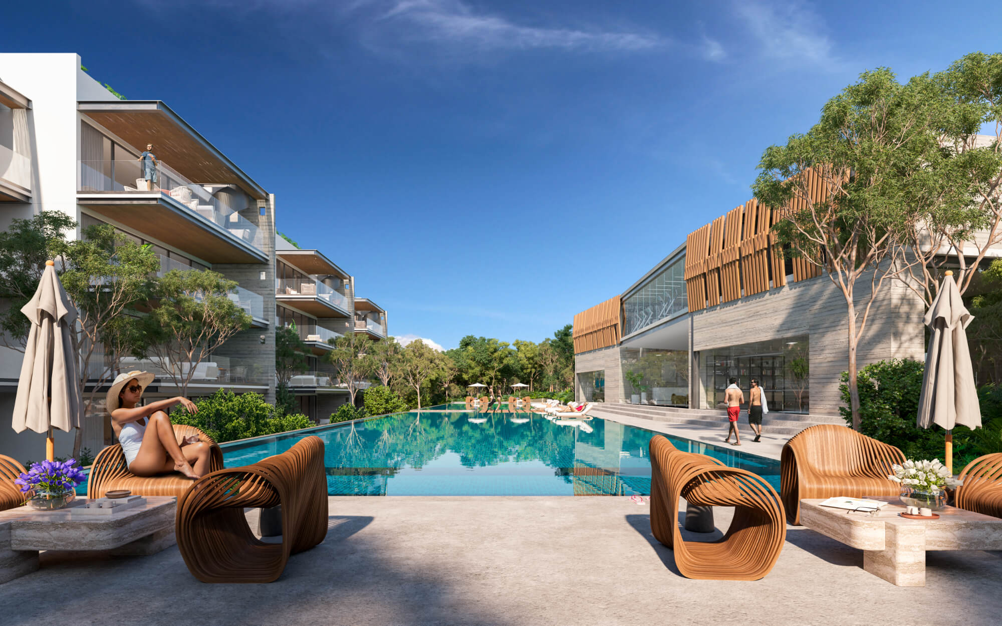 Condo with rooftop and pool, for sale, Downtown, Playa del Carmen.