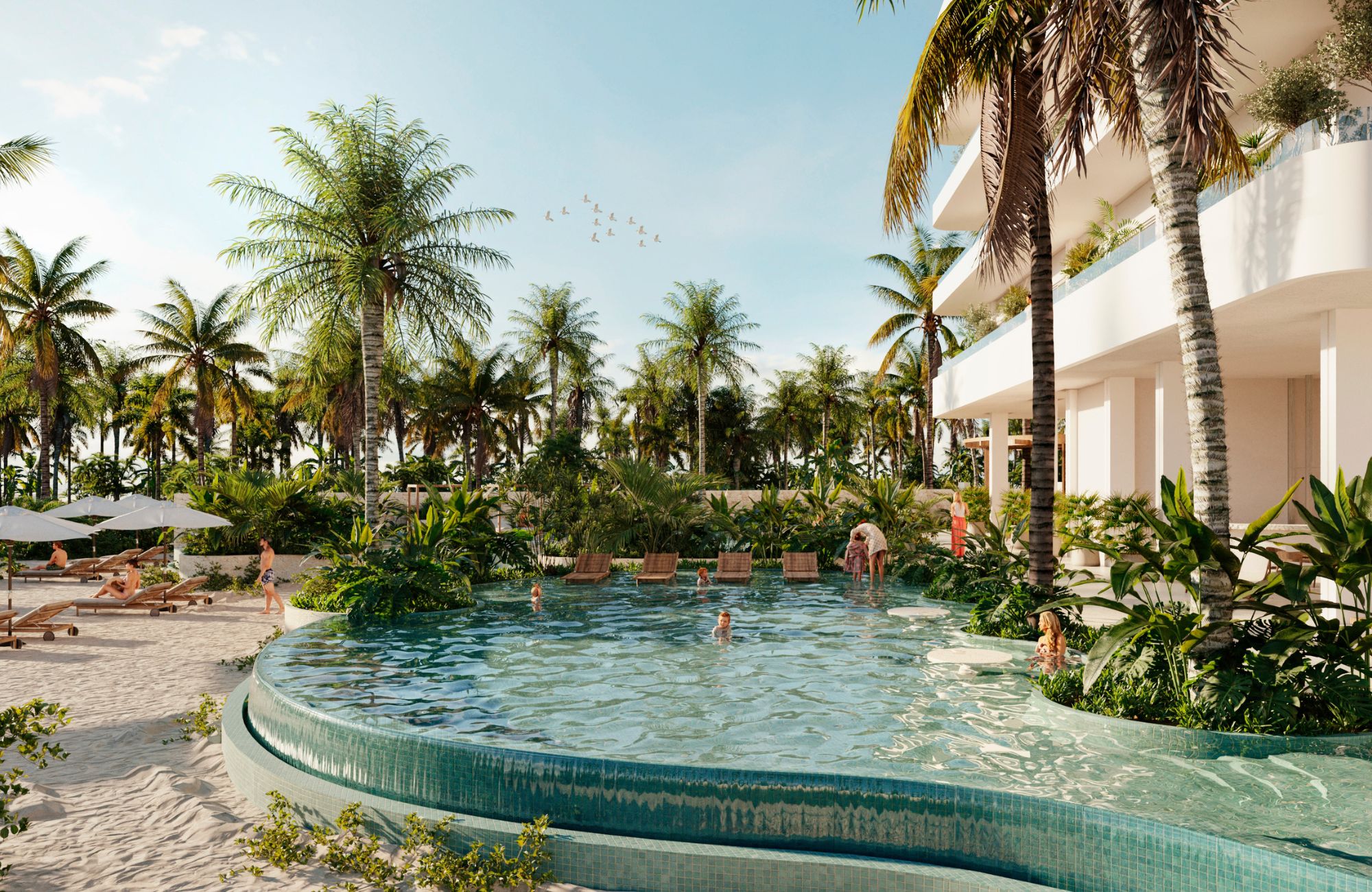 Condominium with pool, beach bar, for sale, San Benito, Yucat&aacute;n