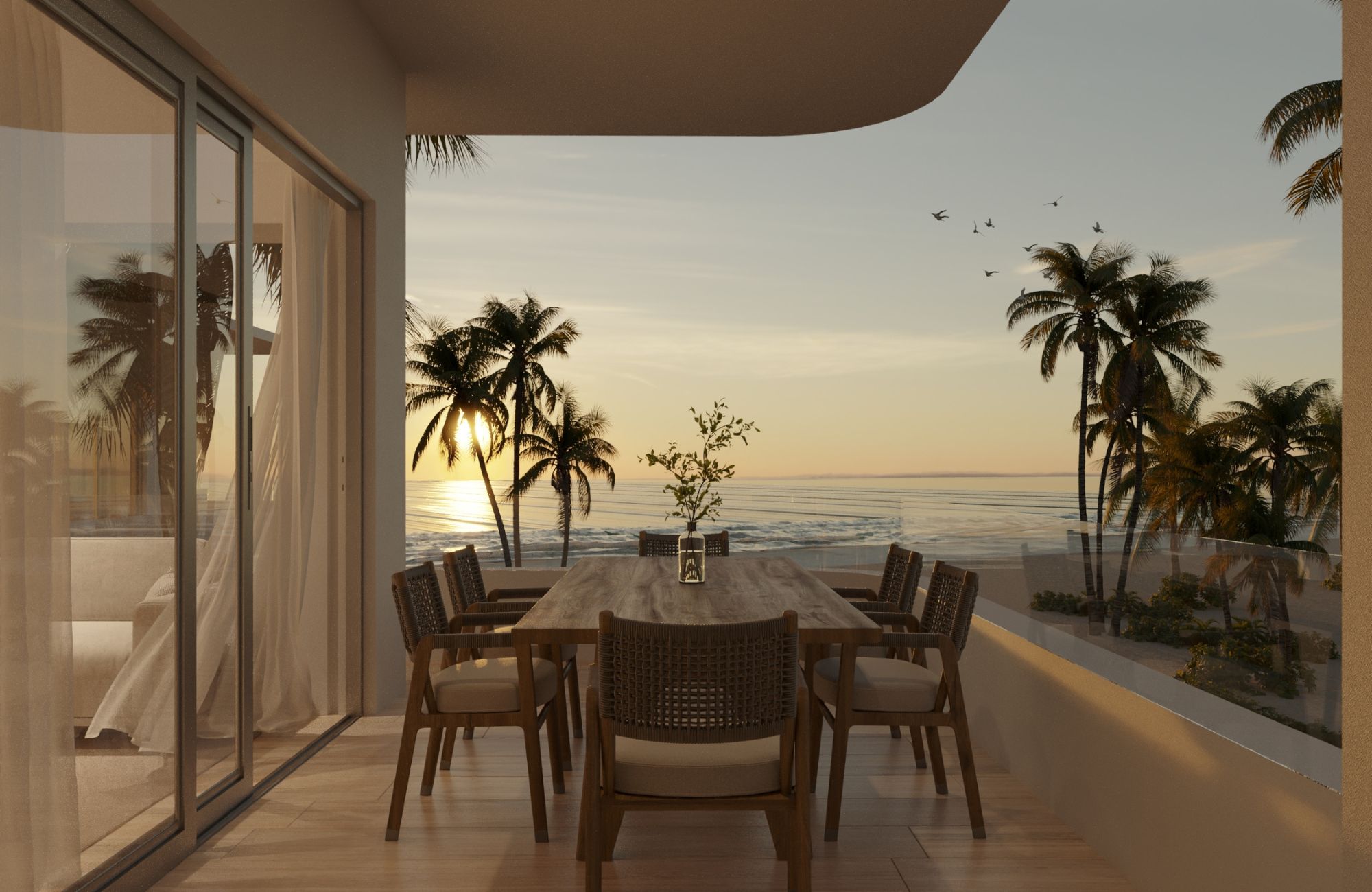 Apartment with ocean view pool and more amenities for sale San Crisanto Yucatan.