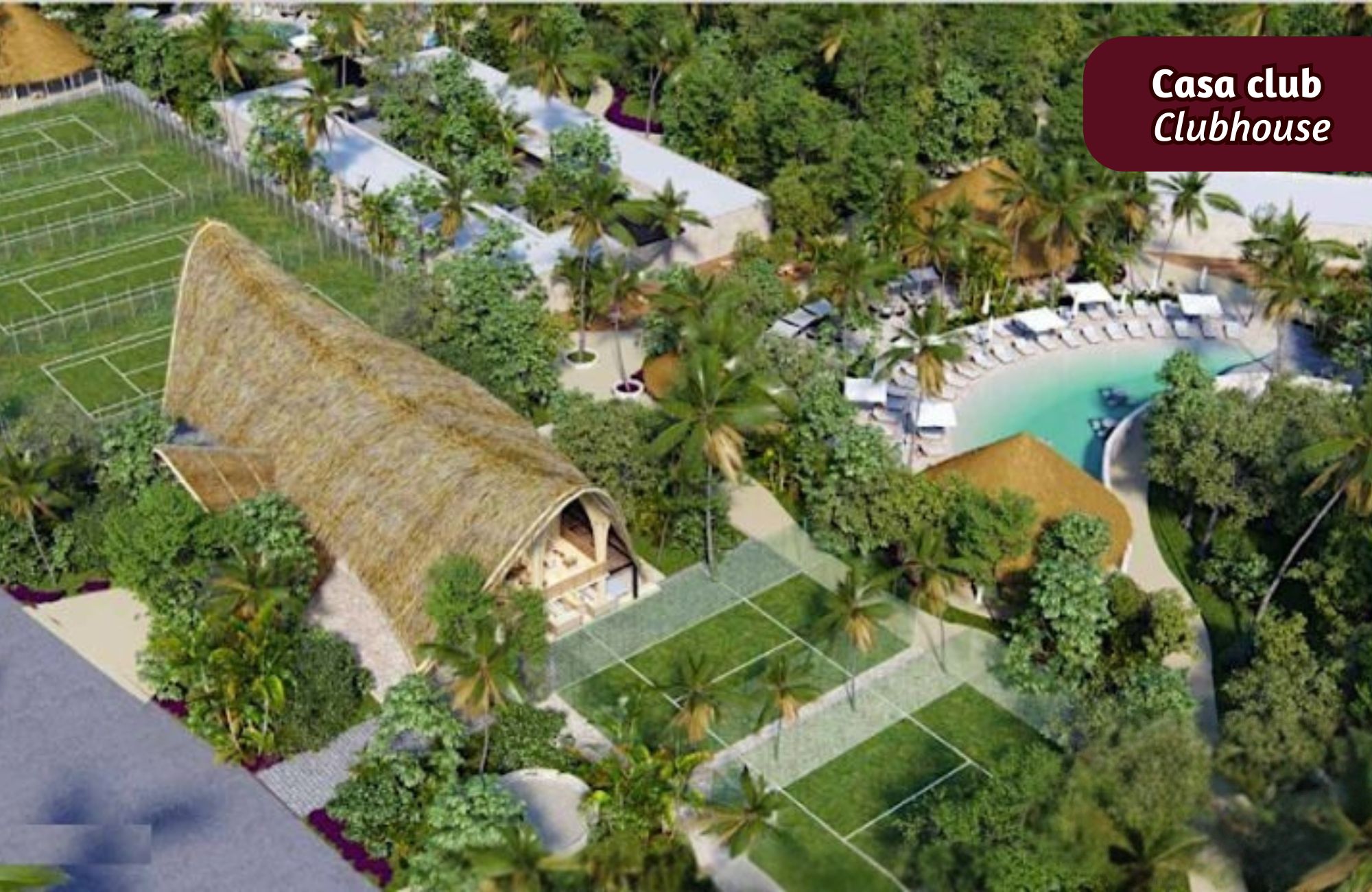 Villa with private pool and garden, more than 20 uniquely designed amenities, in Gated community Kaybe for sale Tulum.