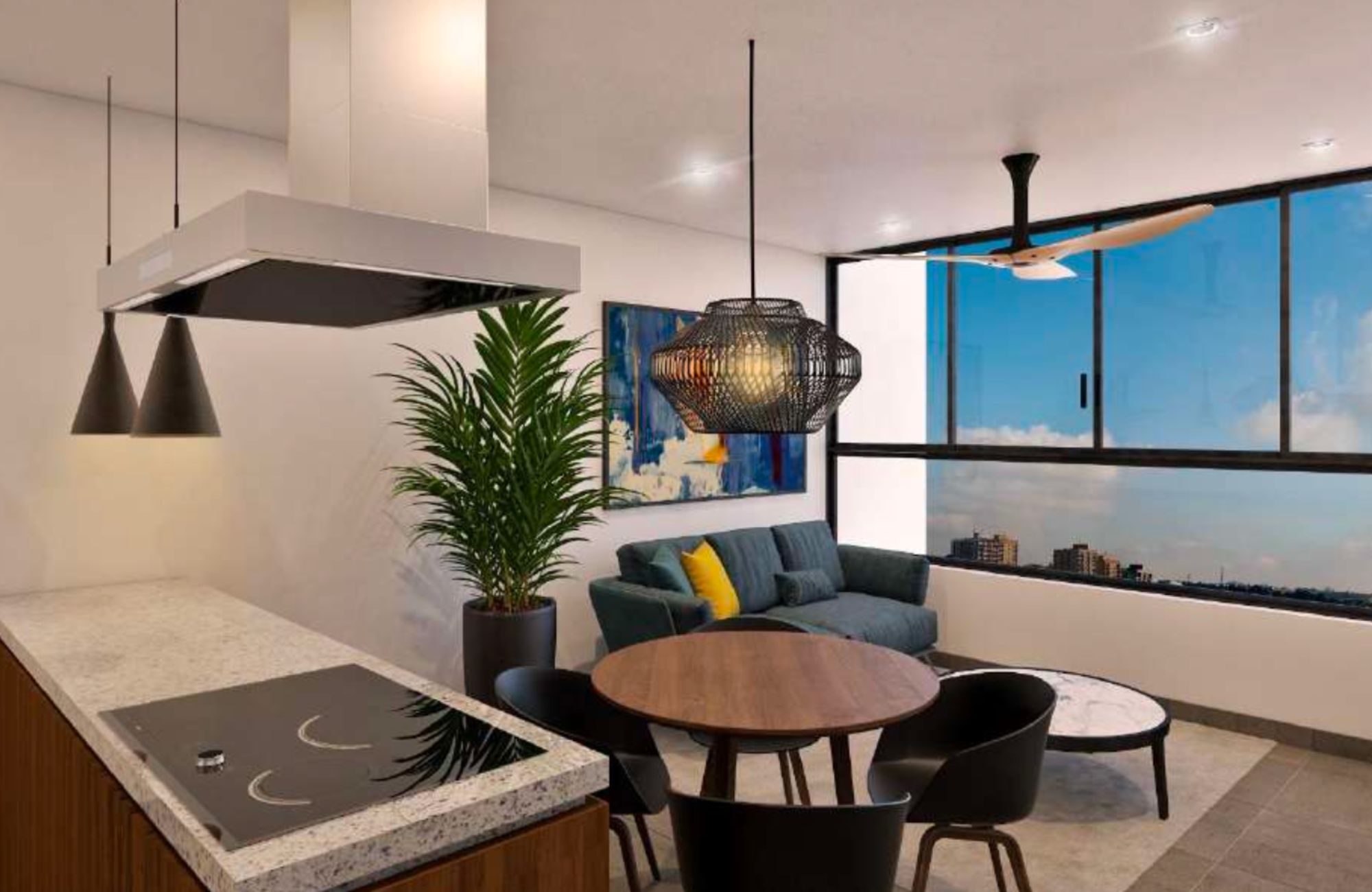 Apartment with Roof Bar and Pool for Sale in Santa Rita Cholul, M&eacute;rida