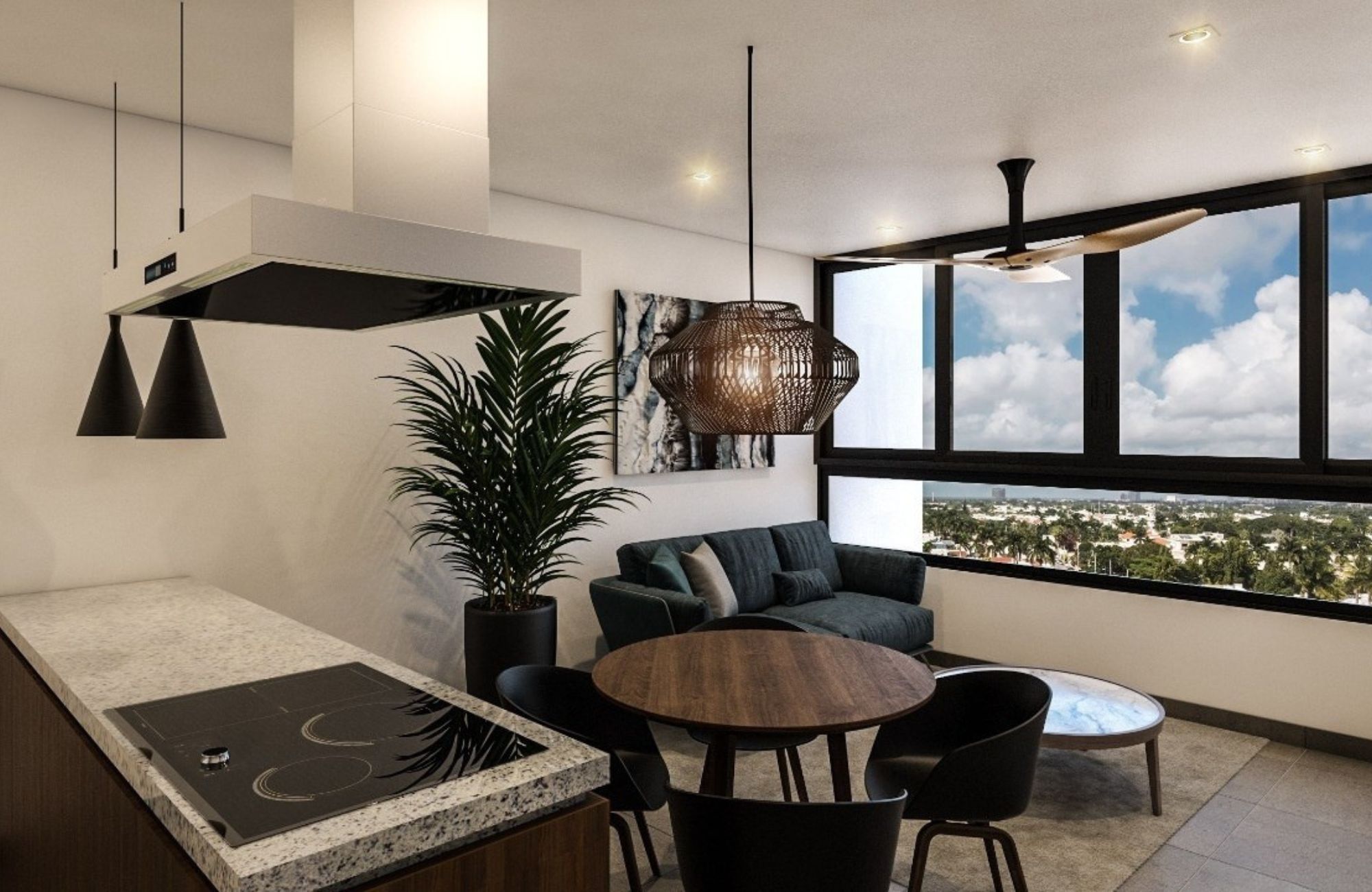 Apartment with Roof Bar and Pool for Sale in Santa Rita Cholul, M&eacute;rida