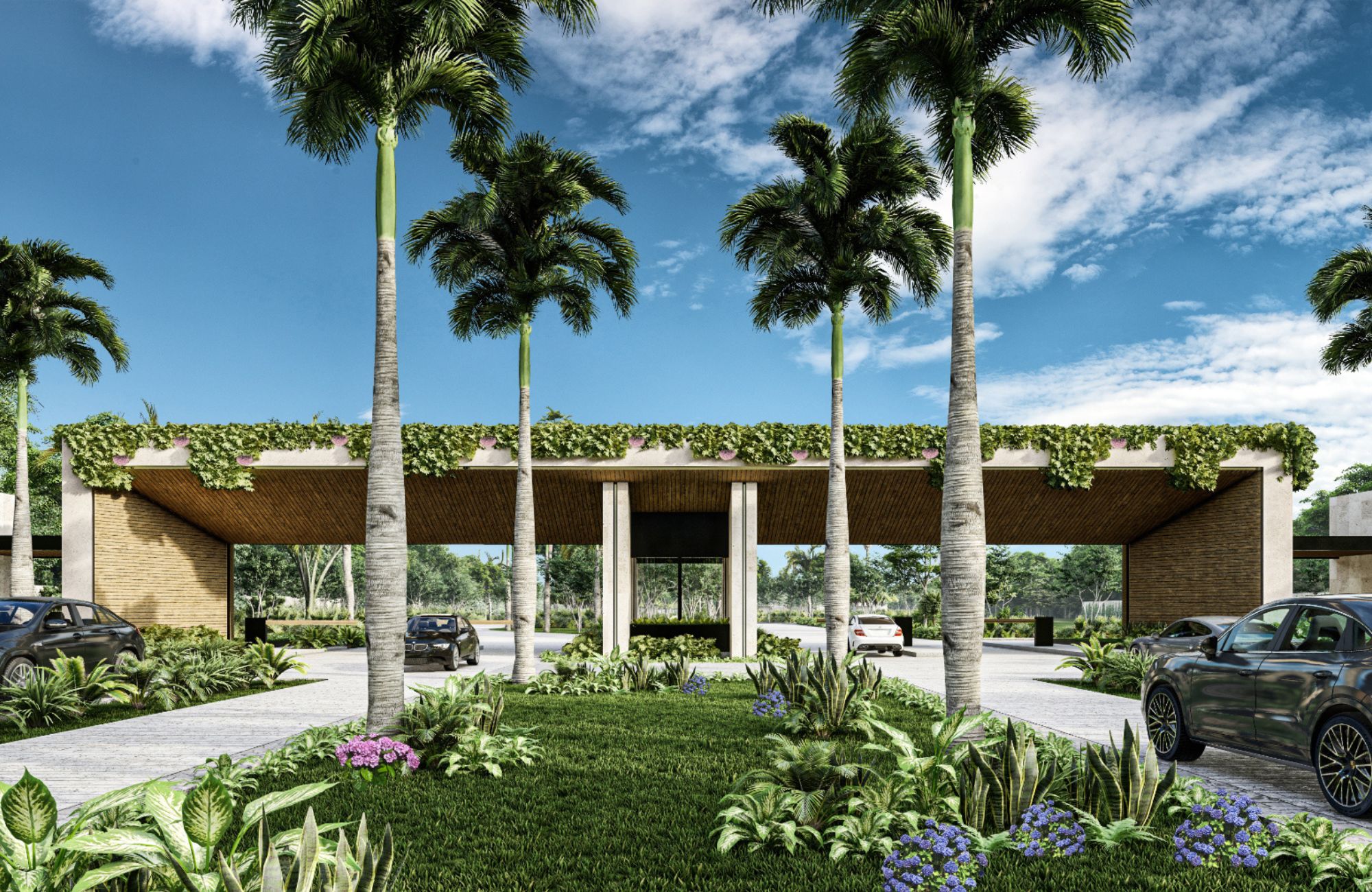 Land for sale in Playacar, common area with pool, in gated community with golf course and access to beach club.